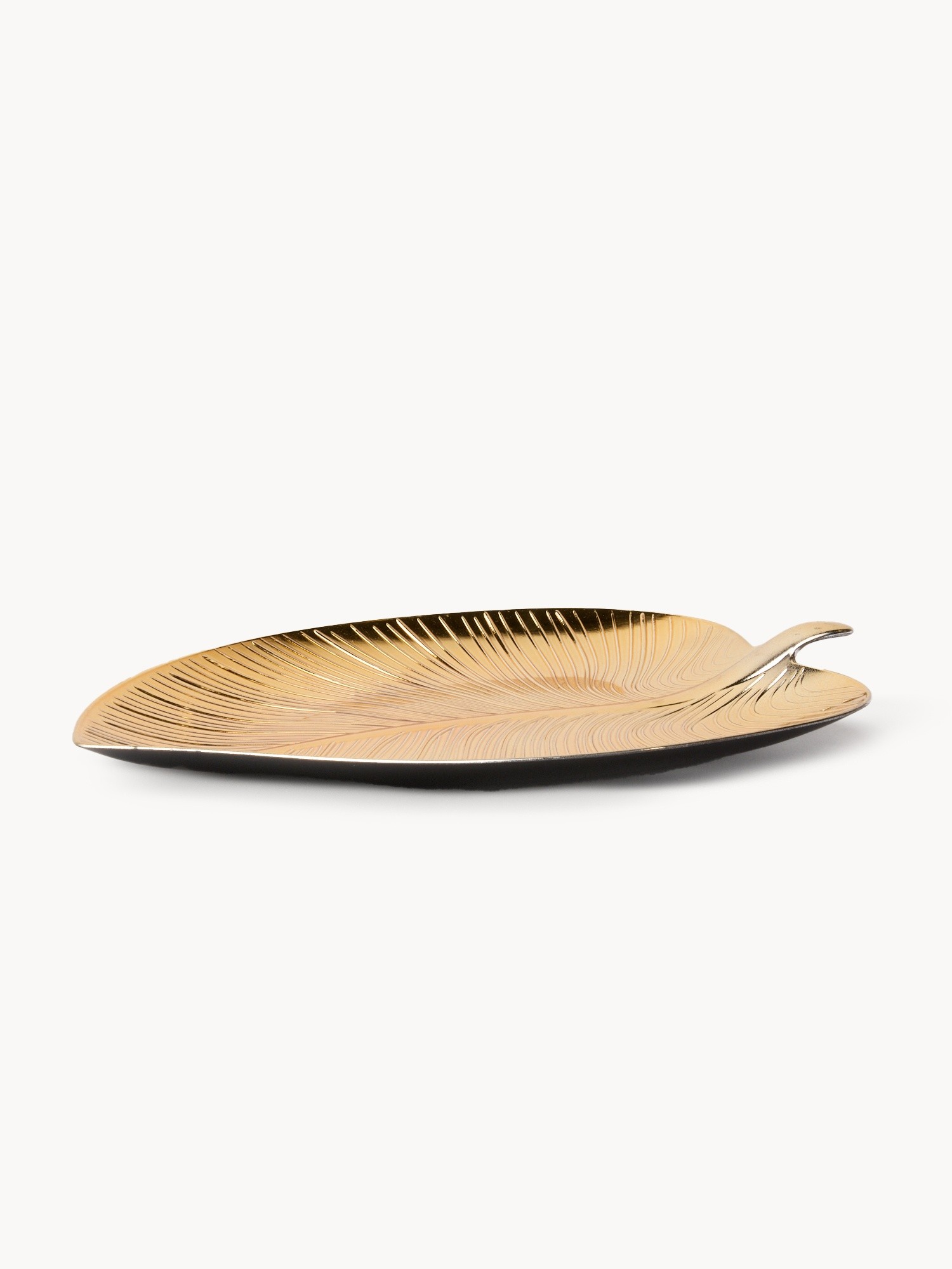 Decorative Gold Leaf Plate, Gold, large image number 0