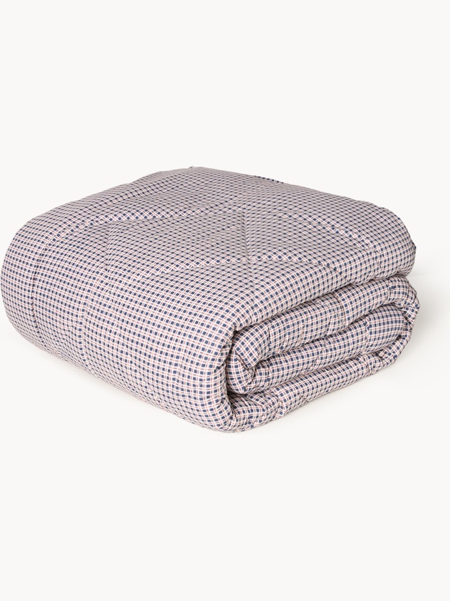 Pure cotton checked quilt set