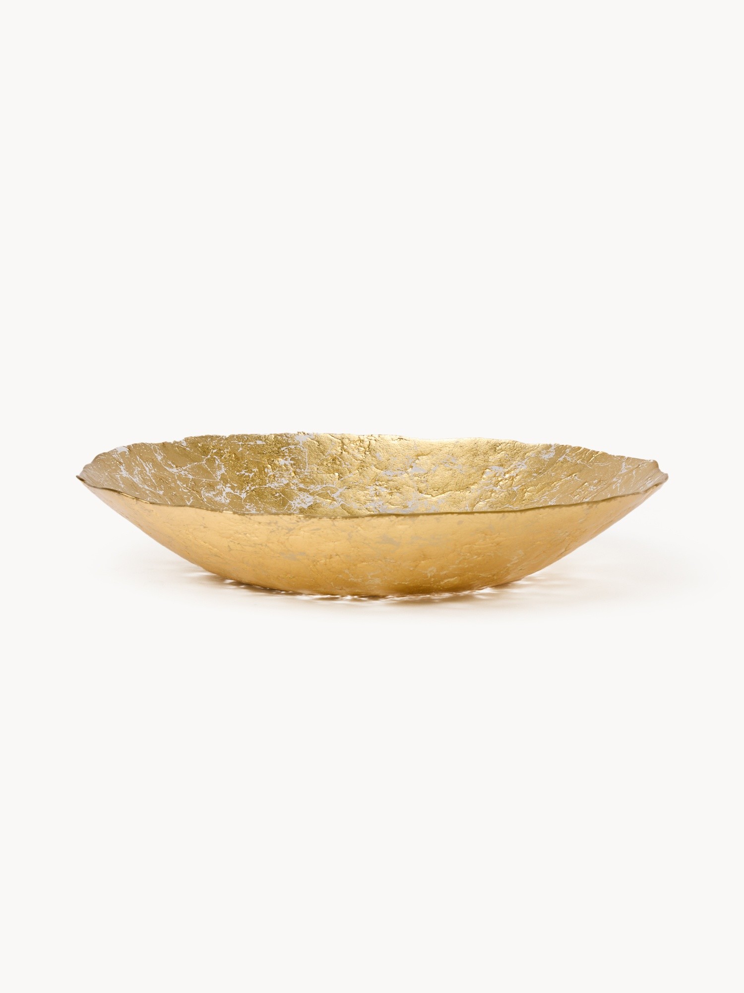 Glass centerpiece with a textured finish, Gold, large image number 0