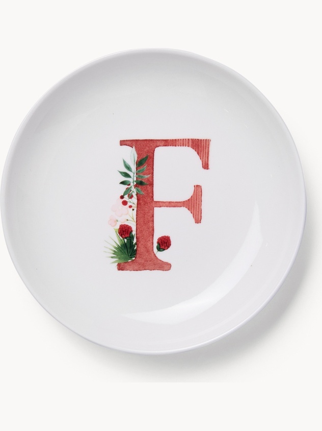 New bone china bread saucer,letter F