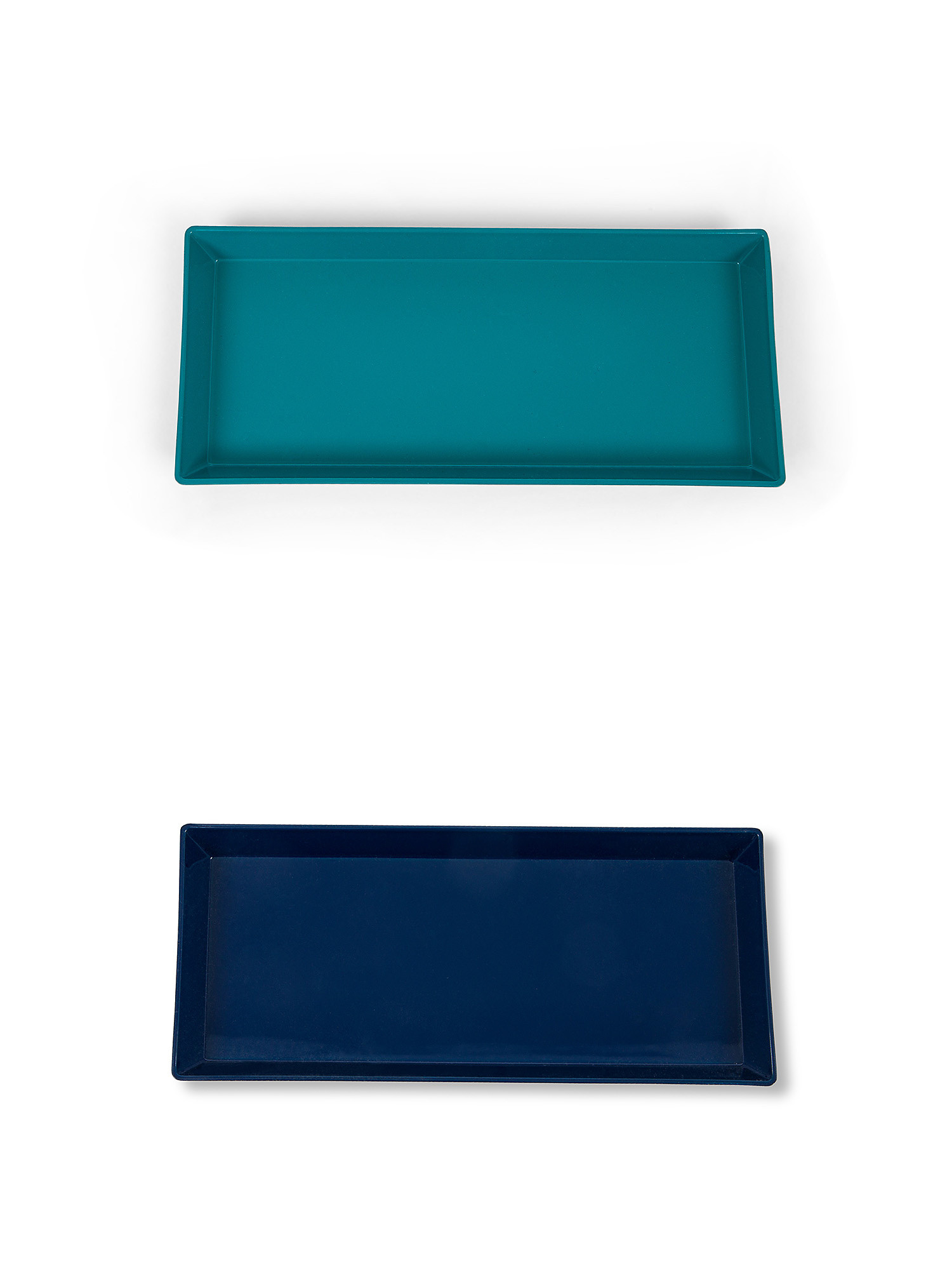 Solid color plastic trays, Blue, large image number 0
