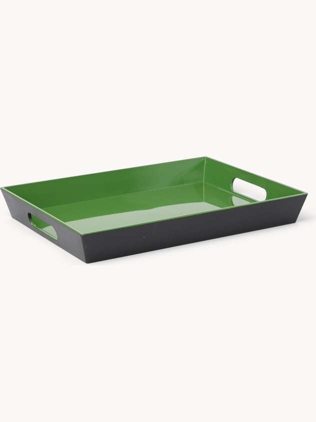 Two-tone plastic tray