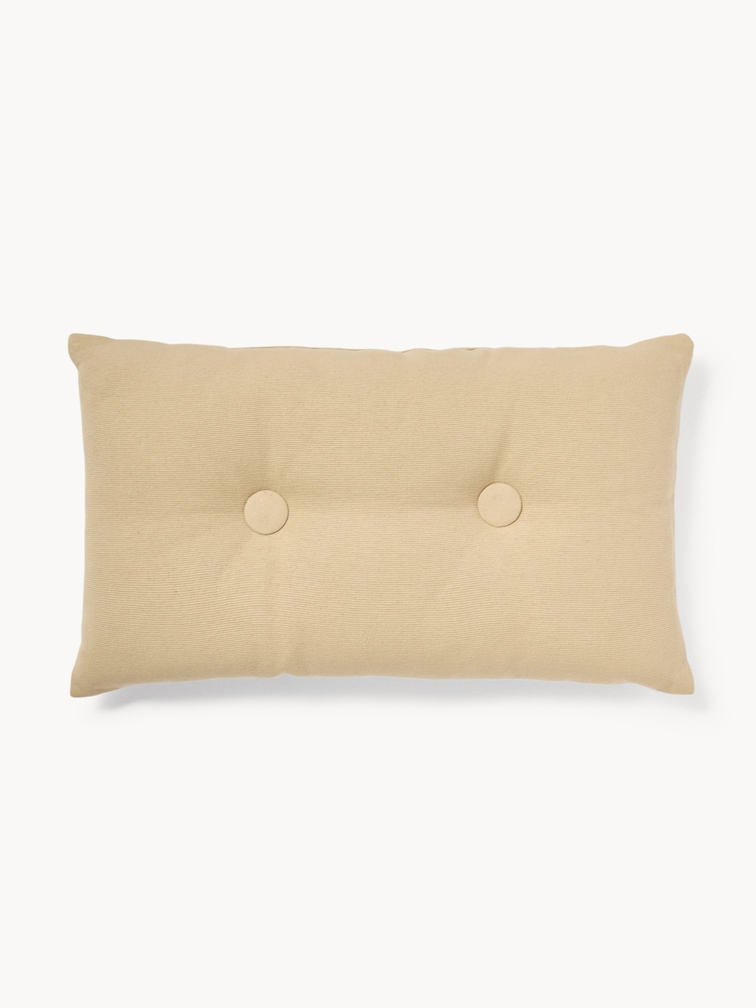 Ribbed cotton pillow with buttons, 35x60cm - Discounted Price, Beige, large image number 0