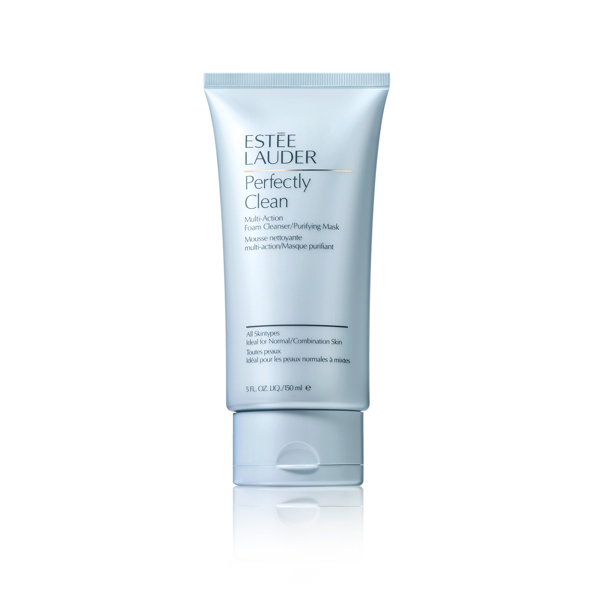 Estée Lauder perfectly clean multi-action foam cleanser/puryfying mask 150 ml, Azzurro, large image number 0