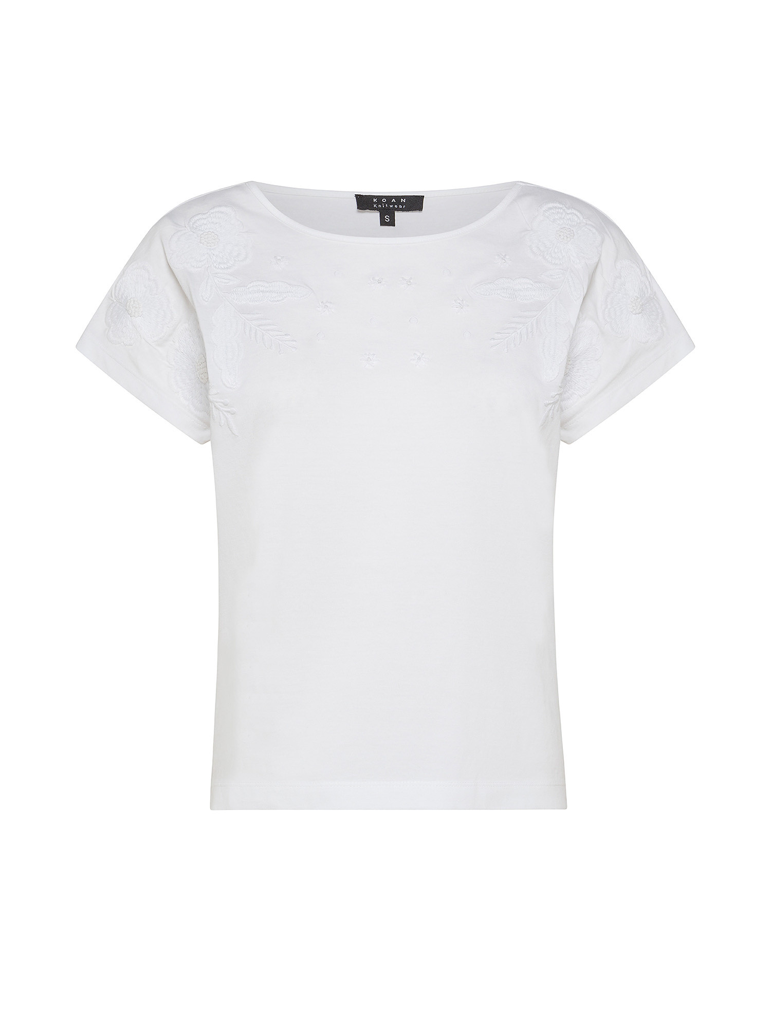 Koan - T-shirt con ricamo, Bianco, large image number 0