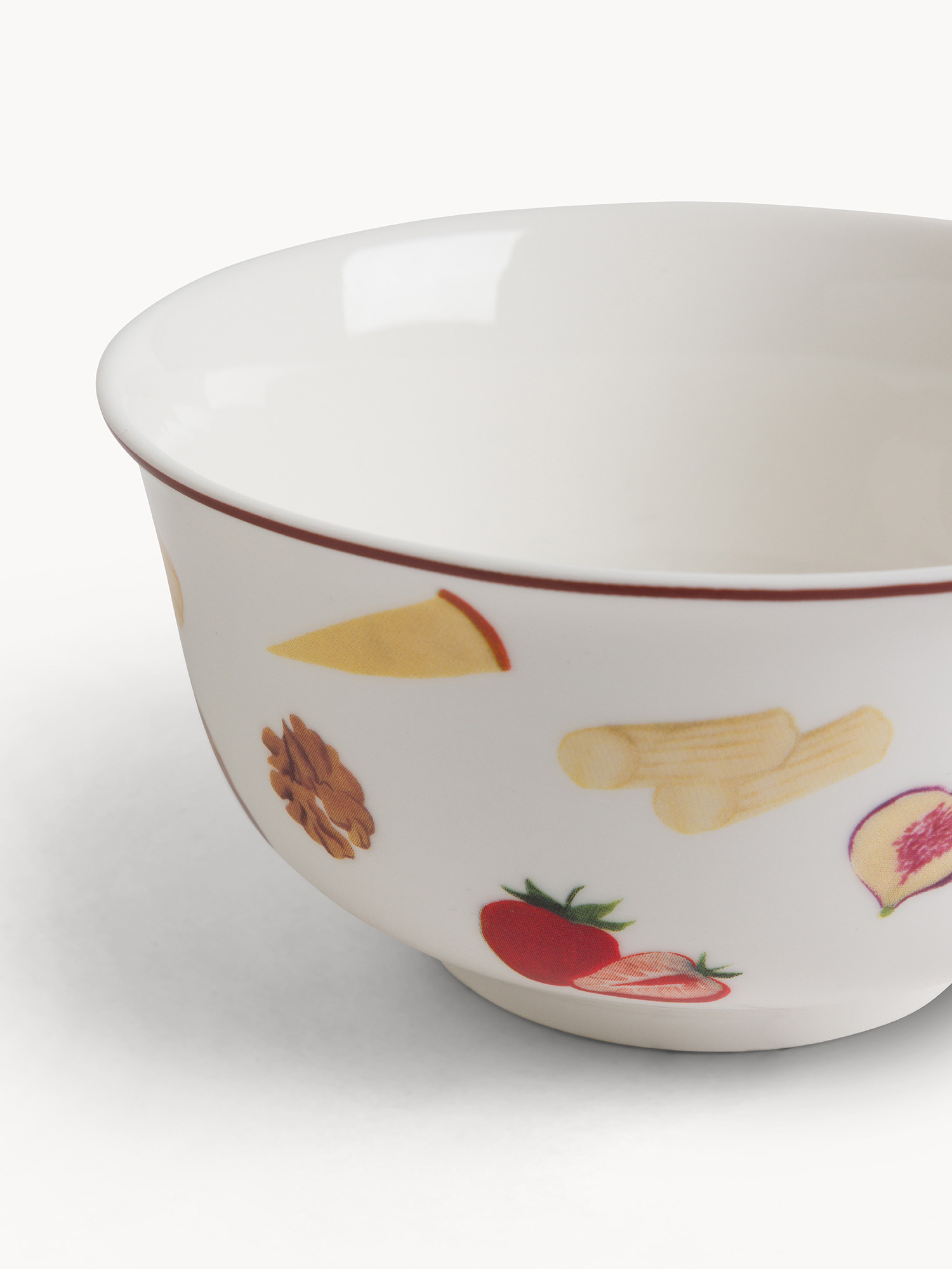 New bone china bowl with cheese motif, Multicolor, large image number 1