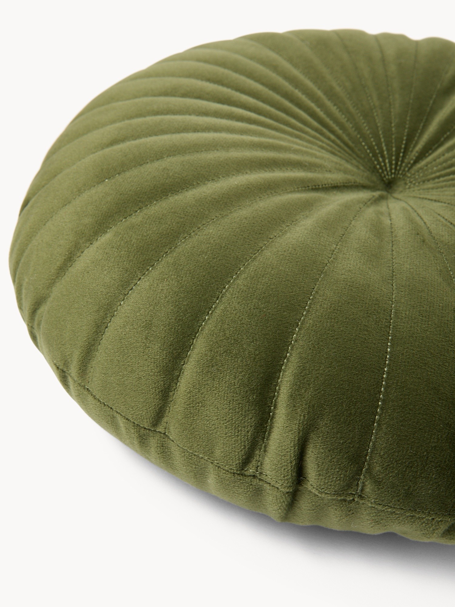 Solid velvet pillow - Discounted Price, Green, large image number 2