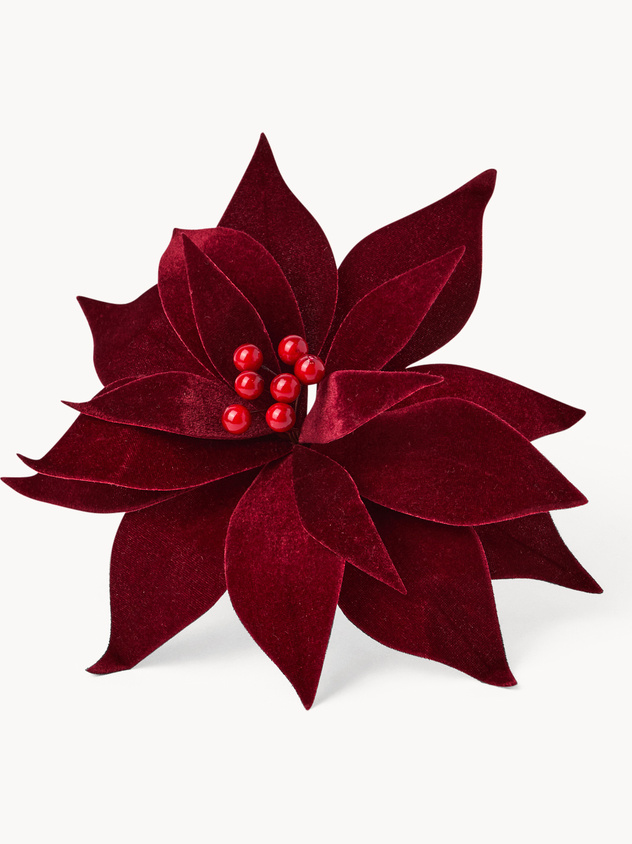 Poinsezia con clip