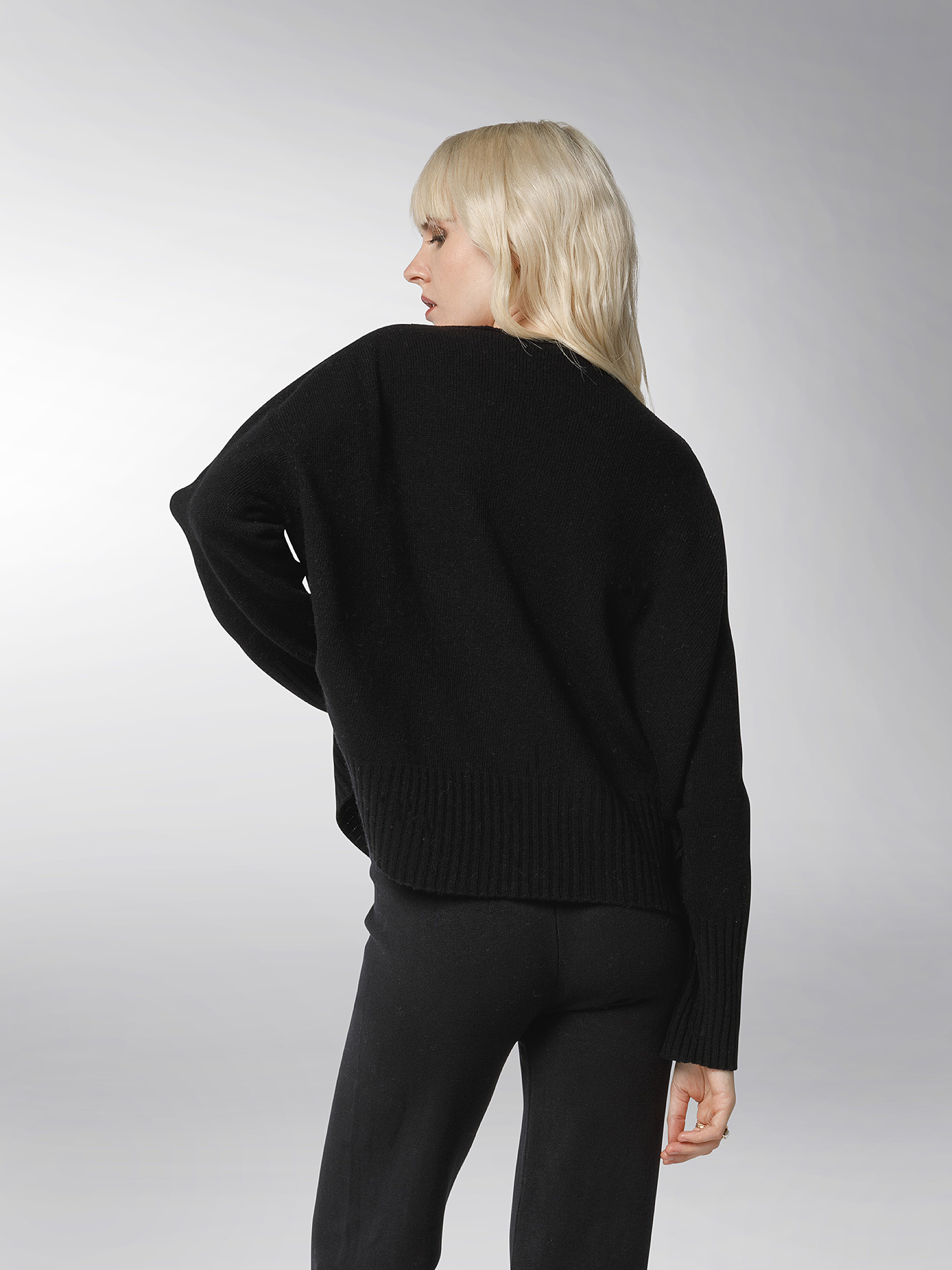 K Collection - Carded wool pullover, Black, large image number 4