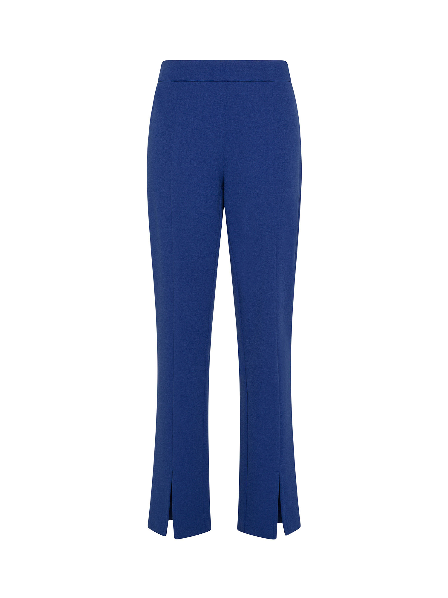 Koan - Crepe trousers with slits, Royal Blue, large image number 0