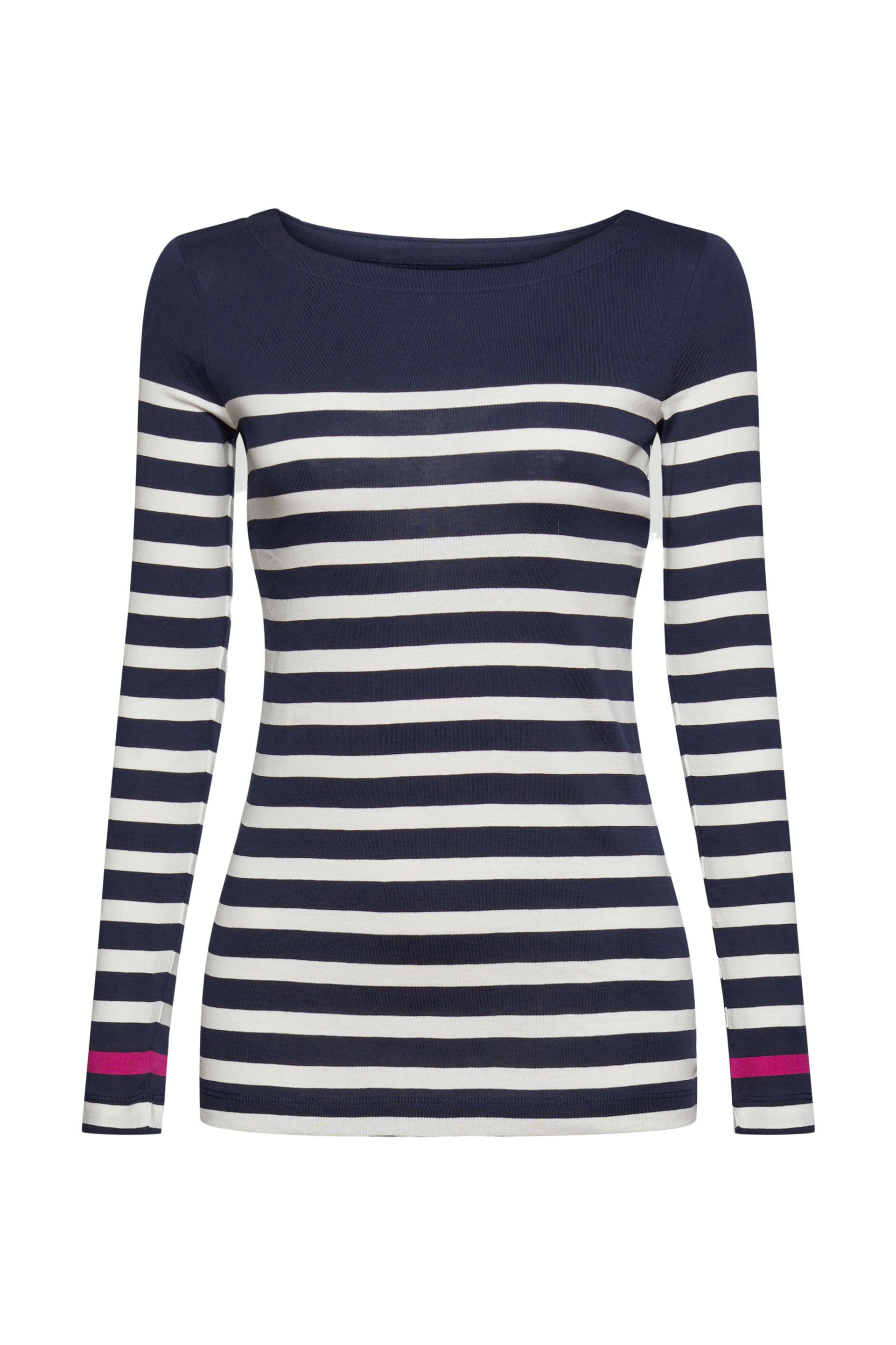 Long-sleeved shirt with marinare striped pattern, Blue, large image number 0
