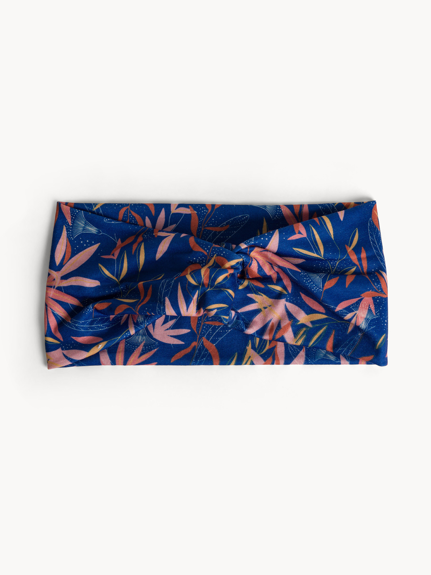 Headband with leaves motif, Blue, large image number 0