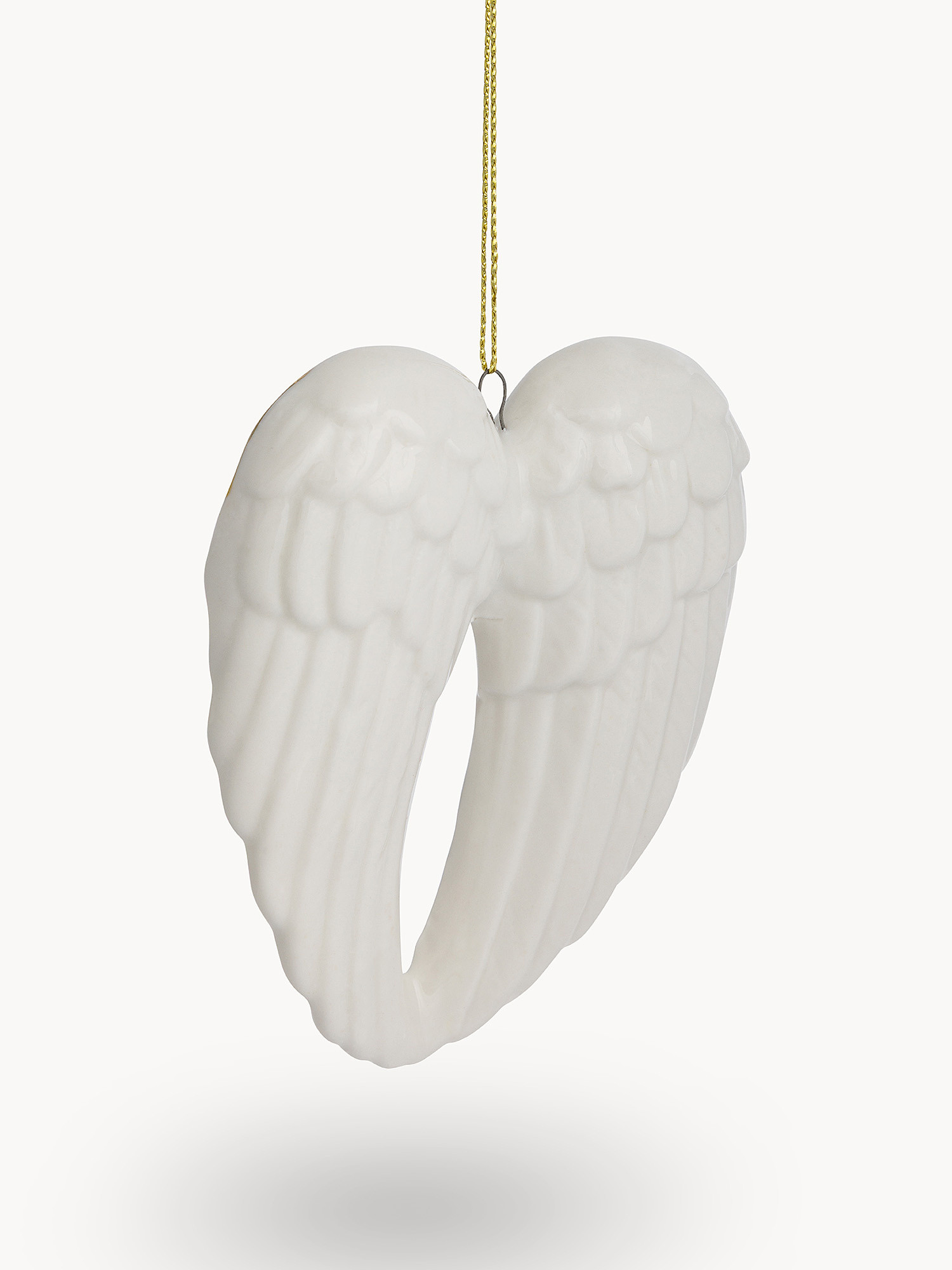 Decorazione albero in porcellana, Bianco, large image number 1