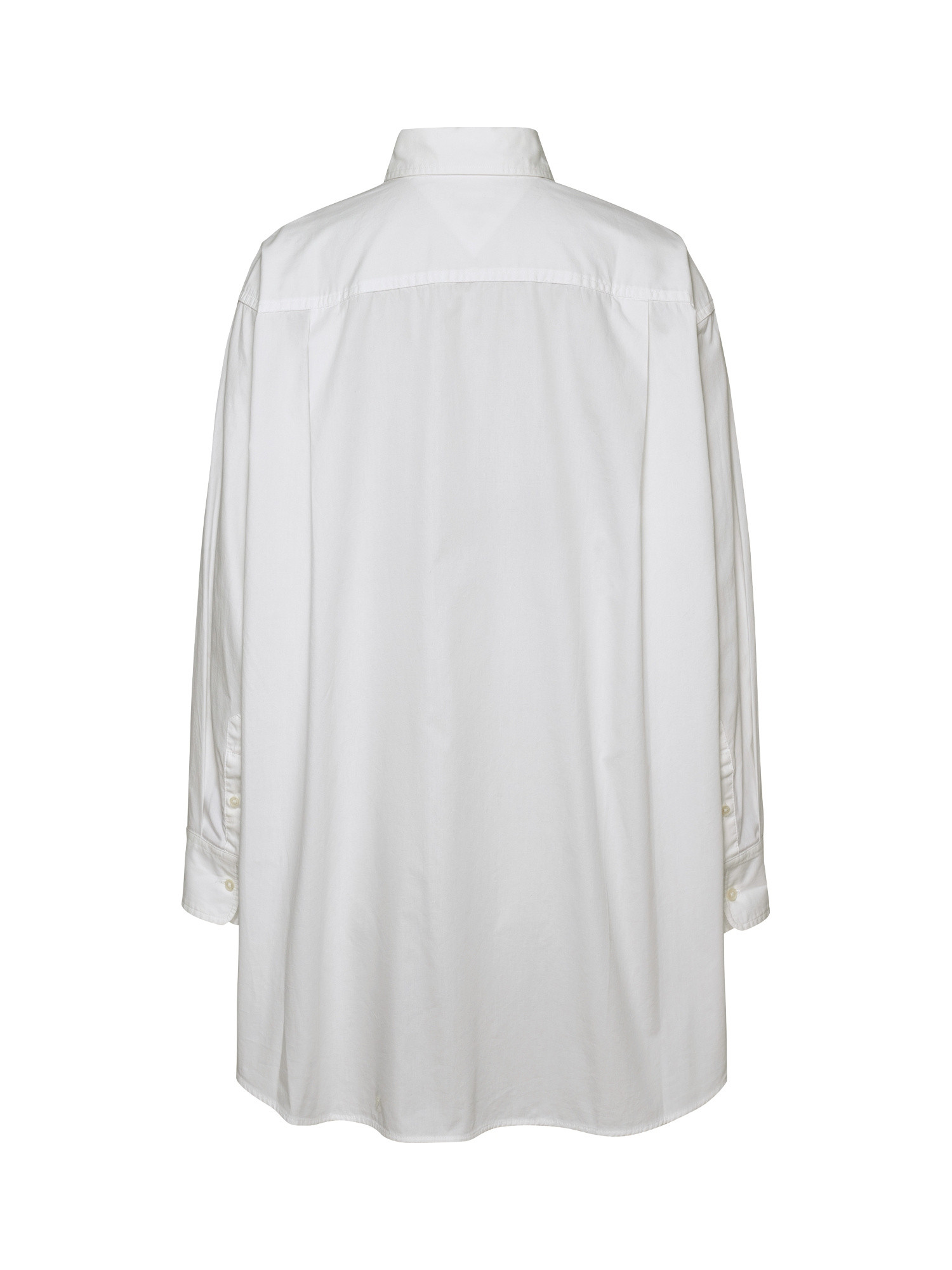 Tommy Jeans - Camicia oversize con logo in cotone, Bianco, large image number 1