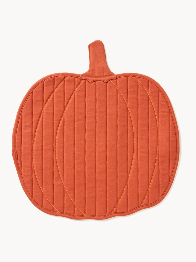 Quilted cotton pumpkin placemat