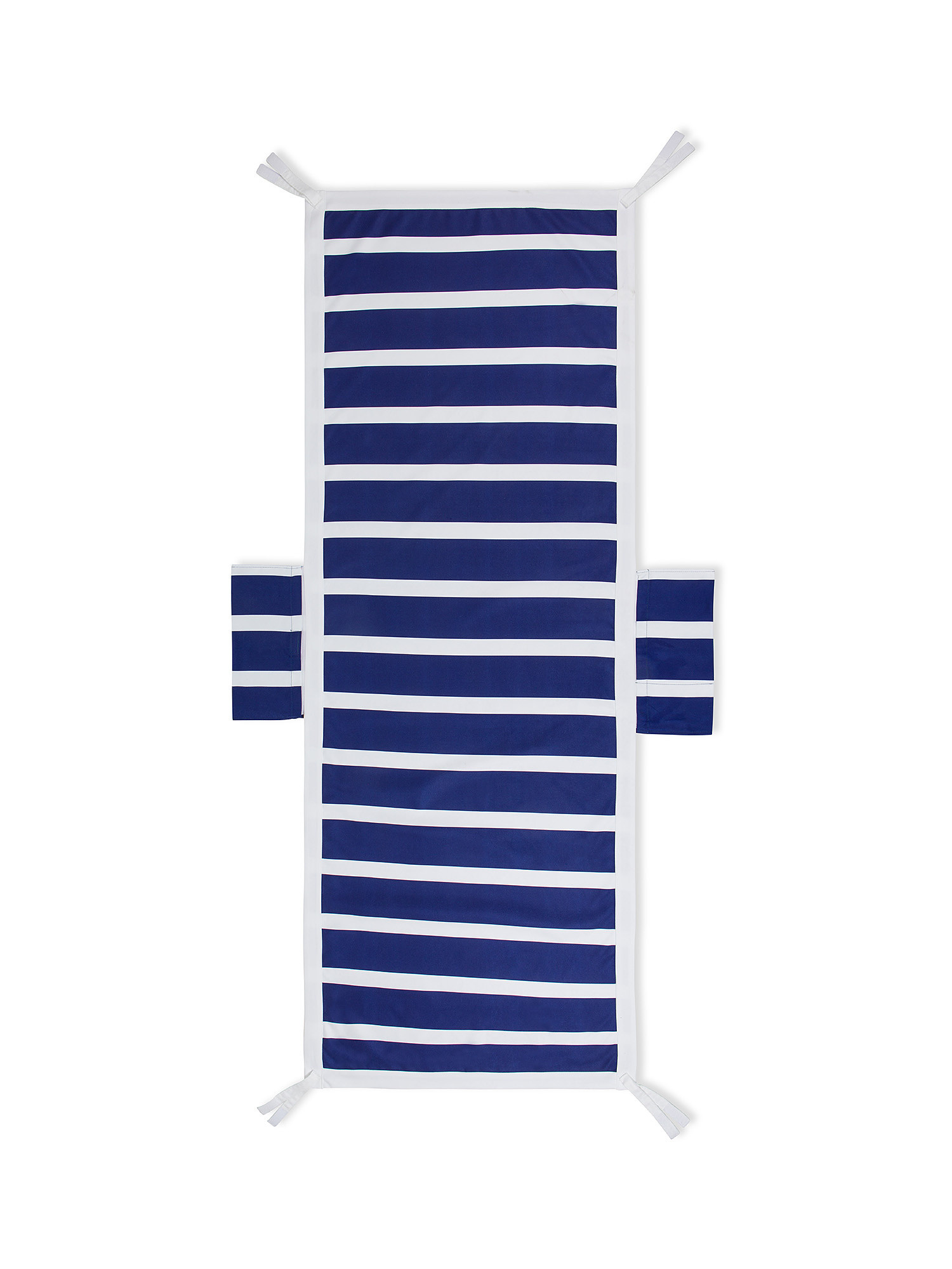 Striped microfiber bed sheet, Blue, large image number 0