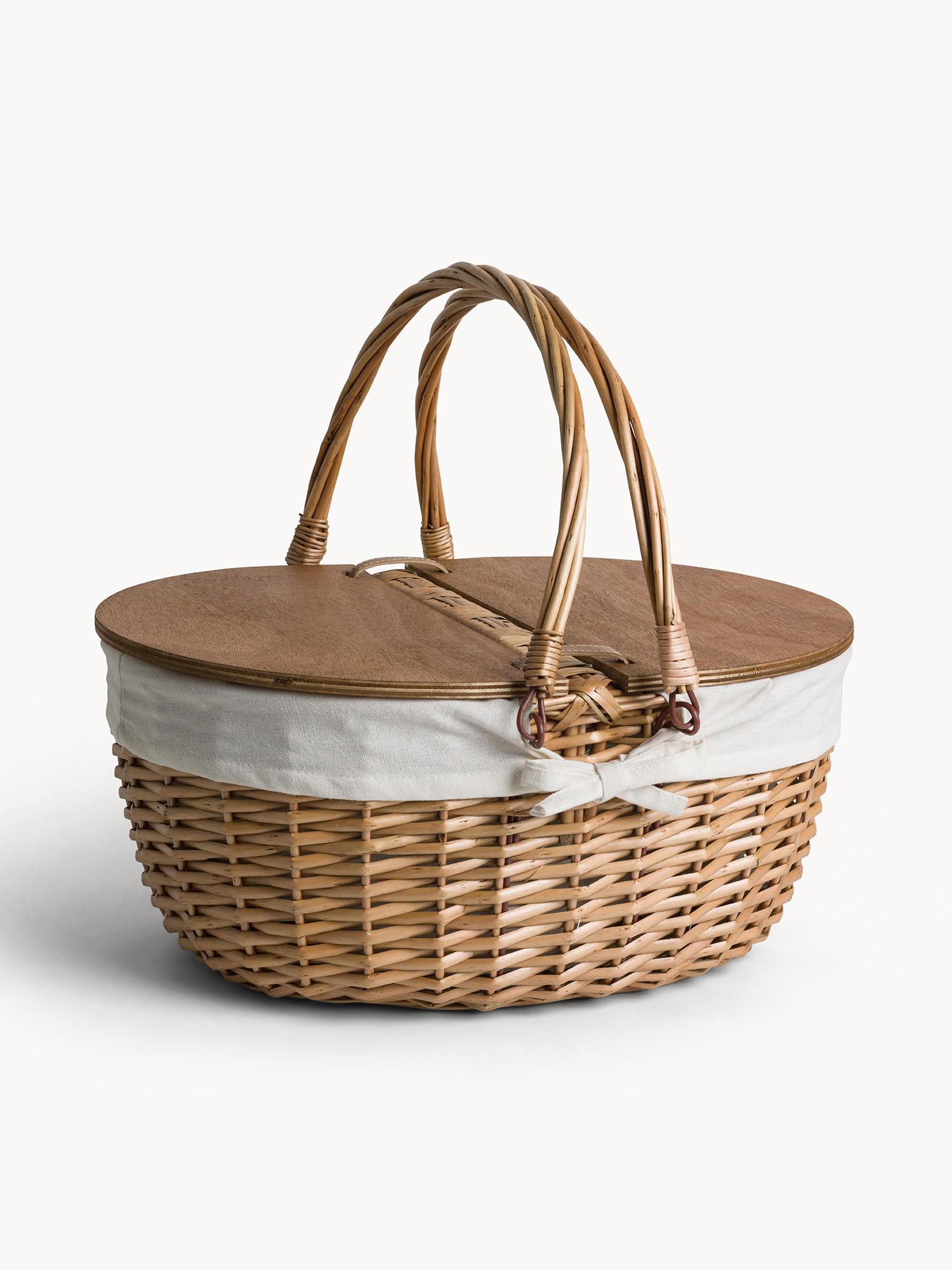 Cesto da pic-nic in vimini, Beige, large image number 0