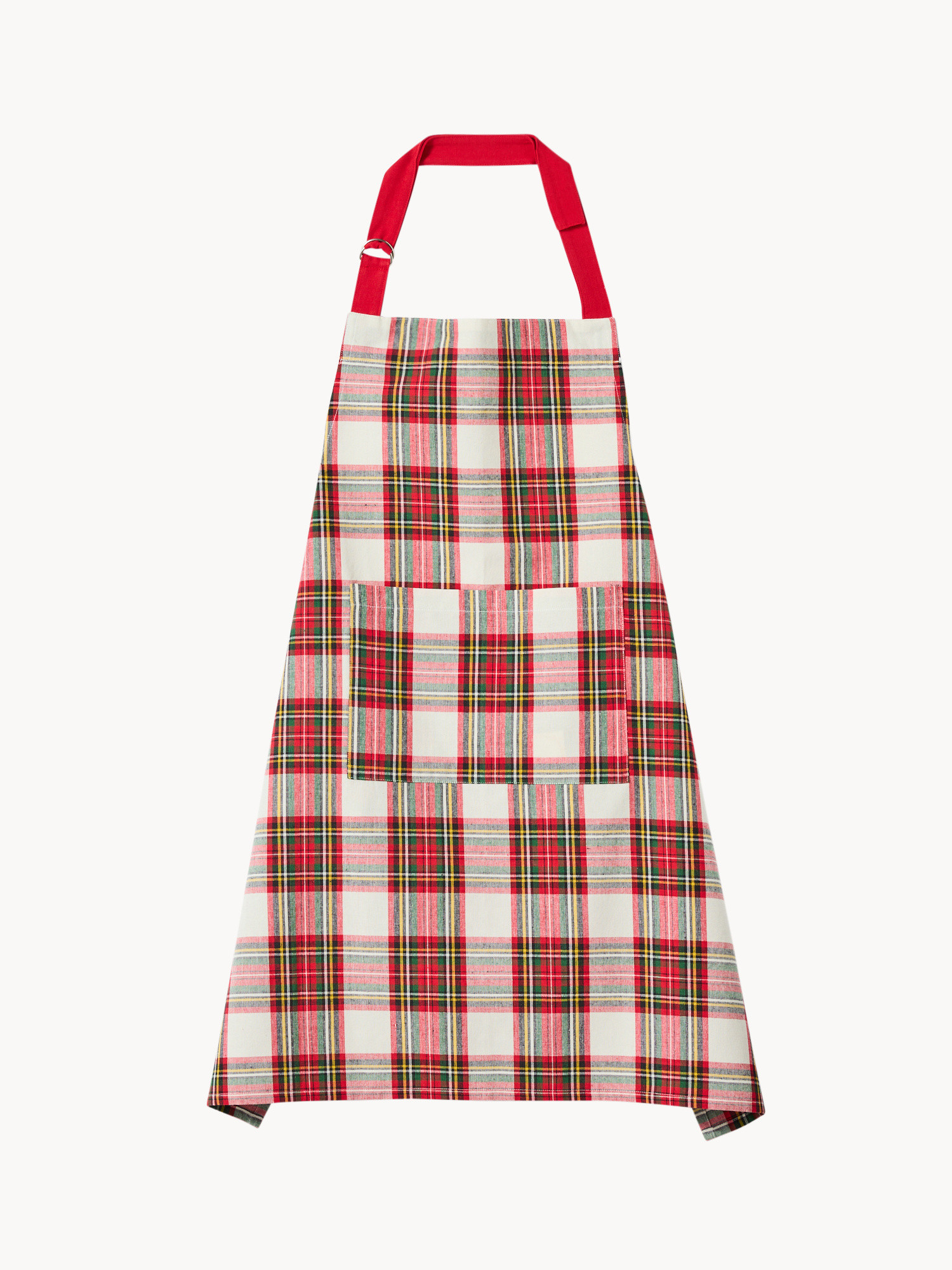 Grembiule a pettorina tartan in puro cotone tinto filo, Multicolor, large image number 0