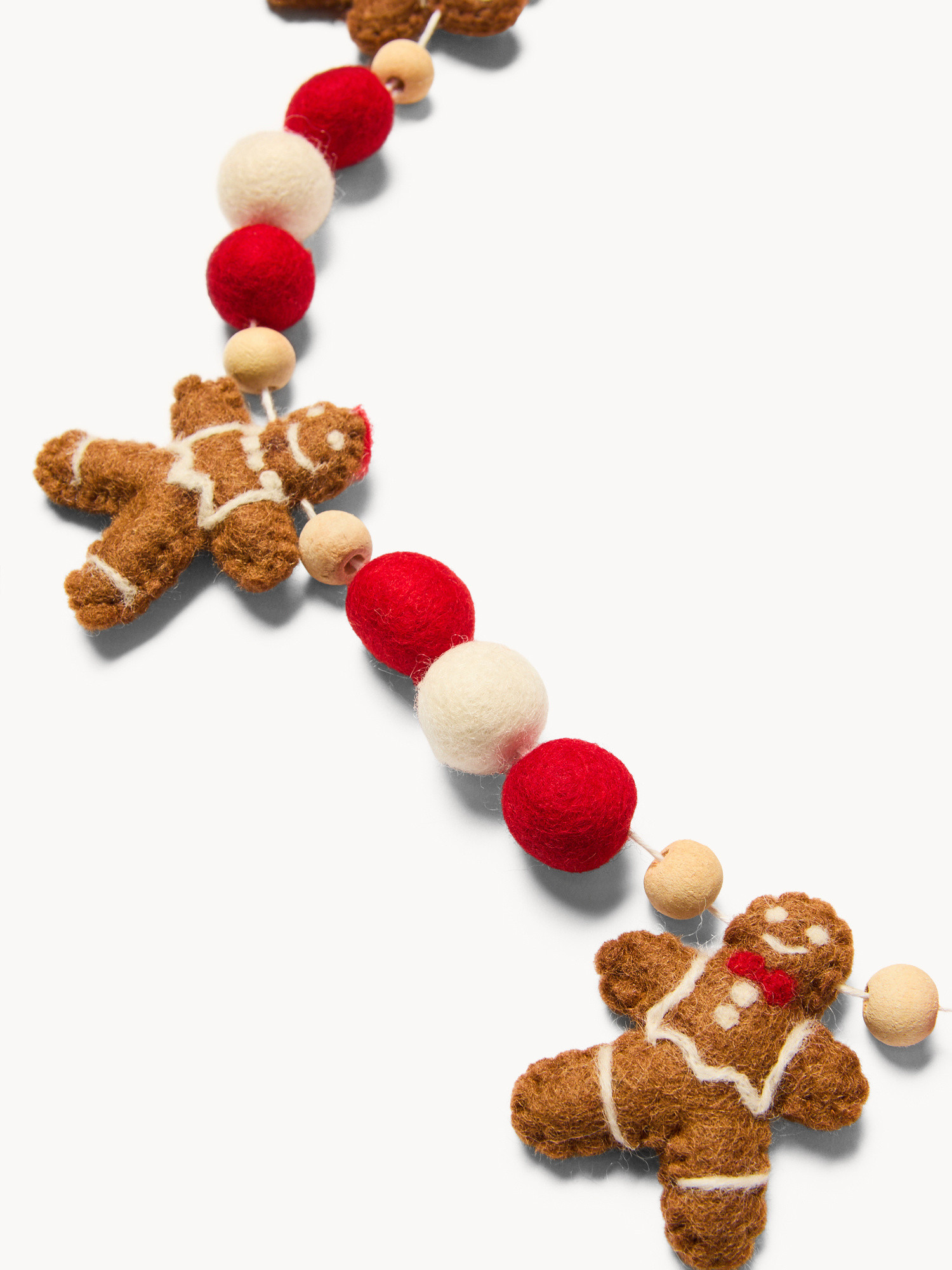 Felt gingerbread garland, Multicolor, large image number 1