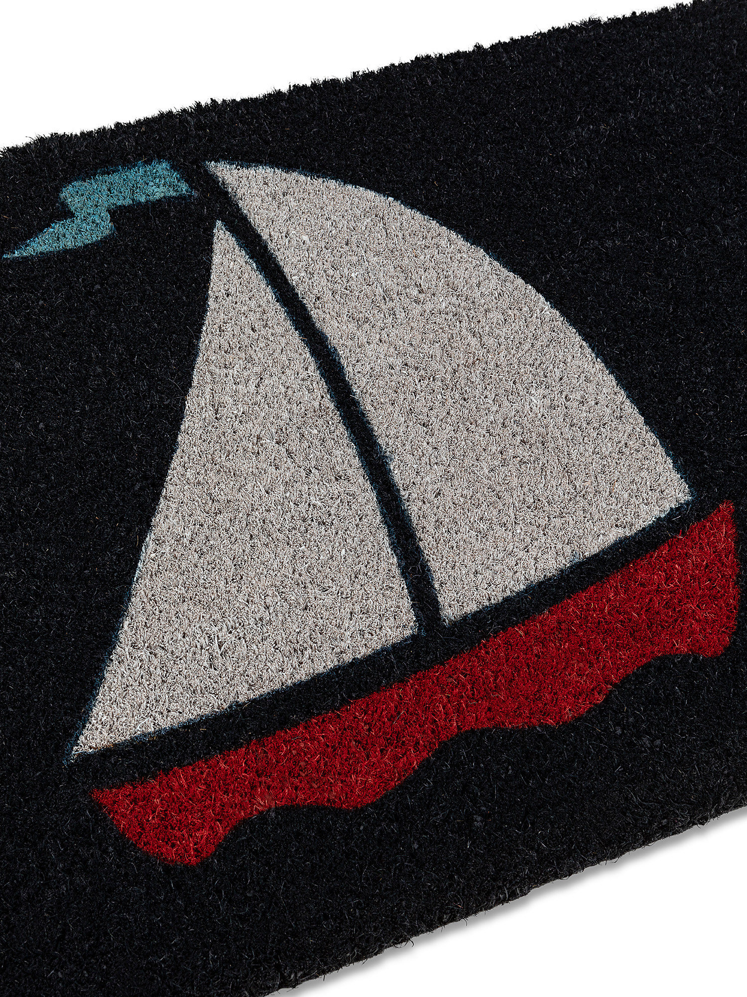 Doormat in crocodile print sails, Brown, large image number 1