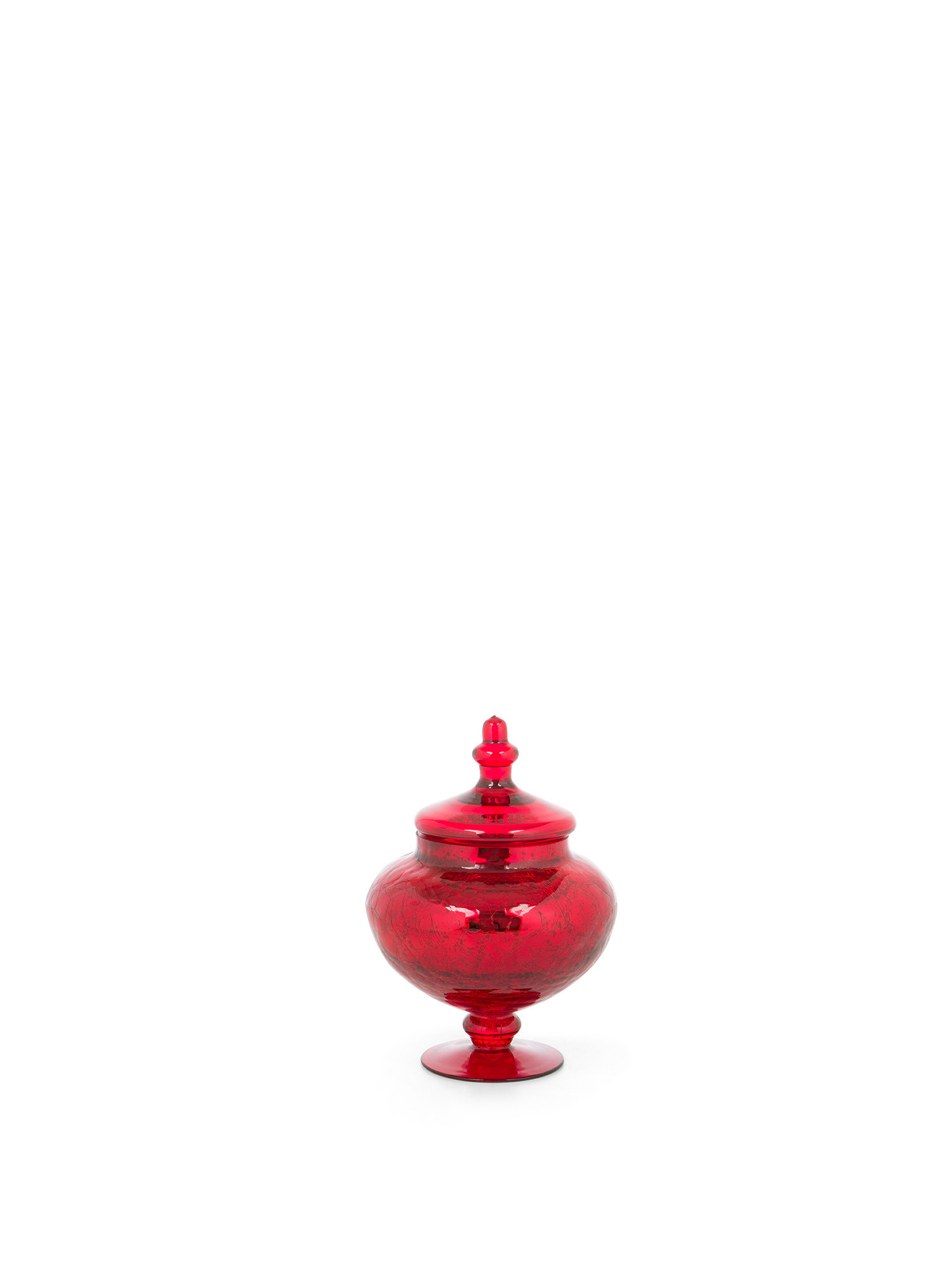 Colored glass cookie jar, Red, large image number 0