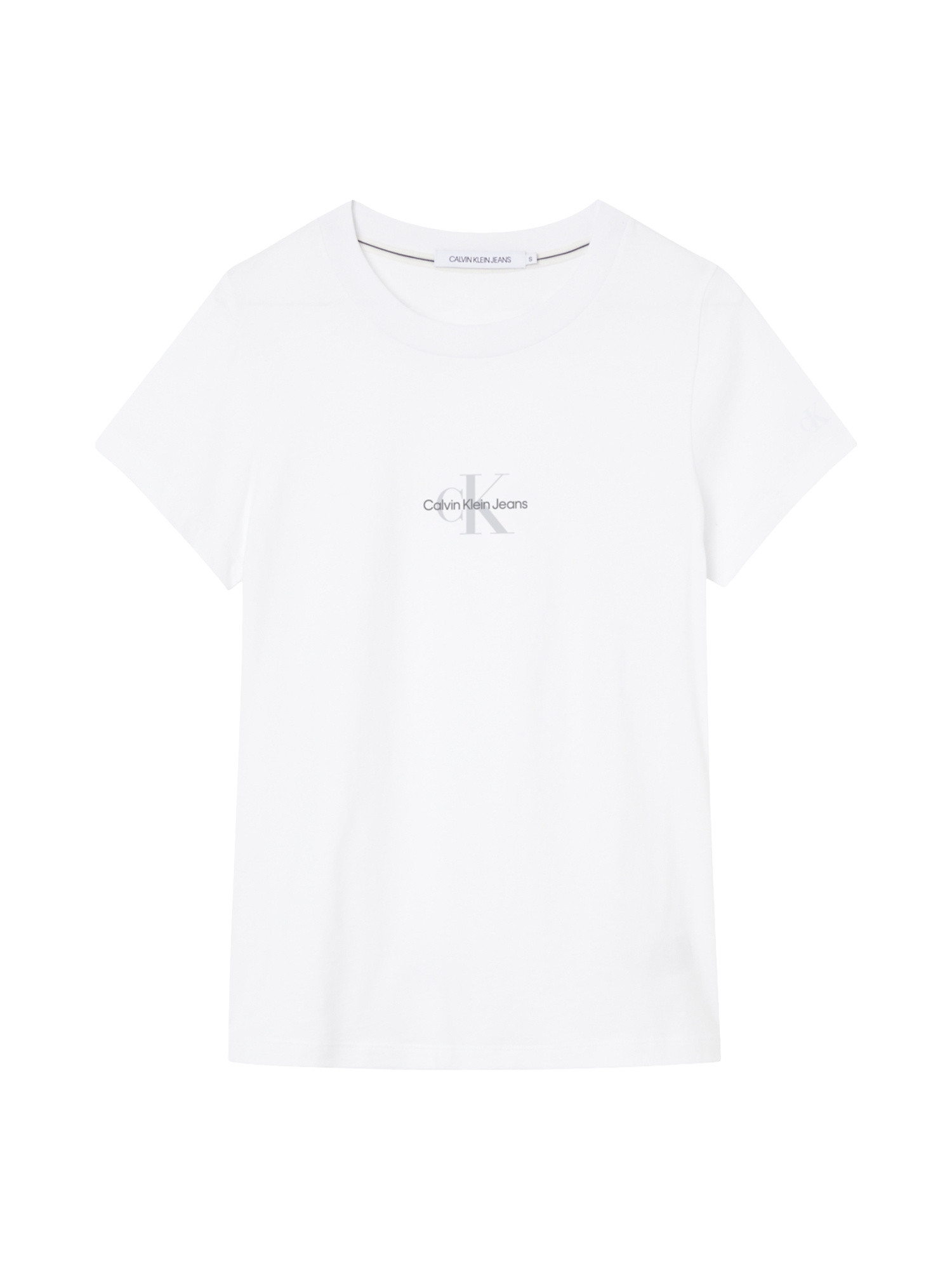 T-shirt slim fit, Bianco, large