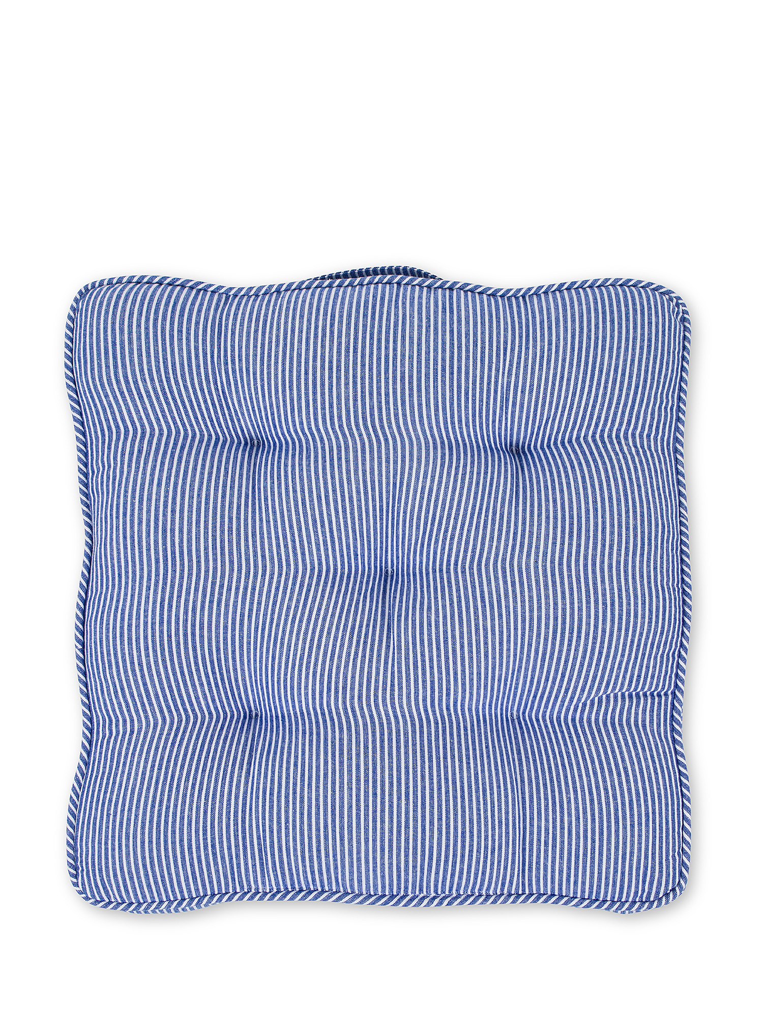 Cuscino 50x 50 cm a materasso, Bianco/Blu, large image number 1