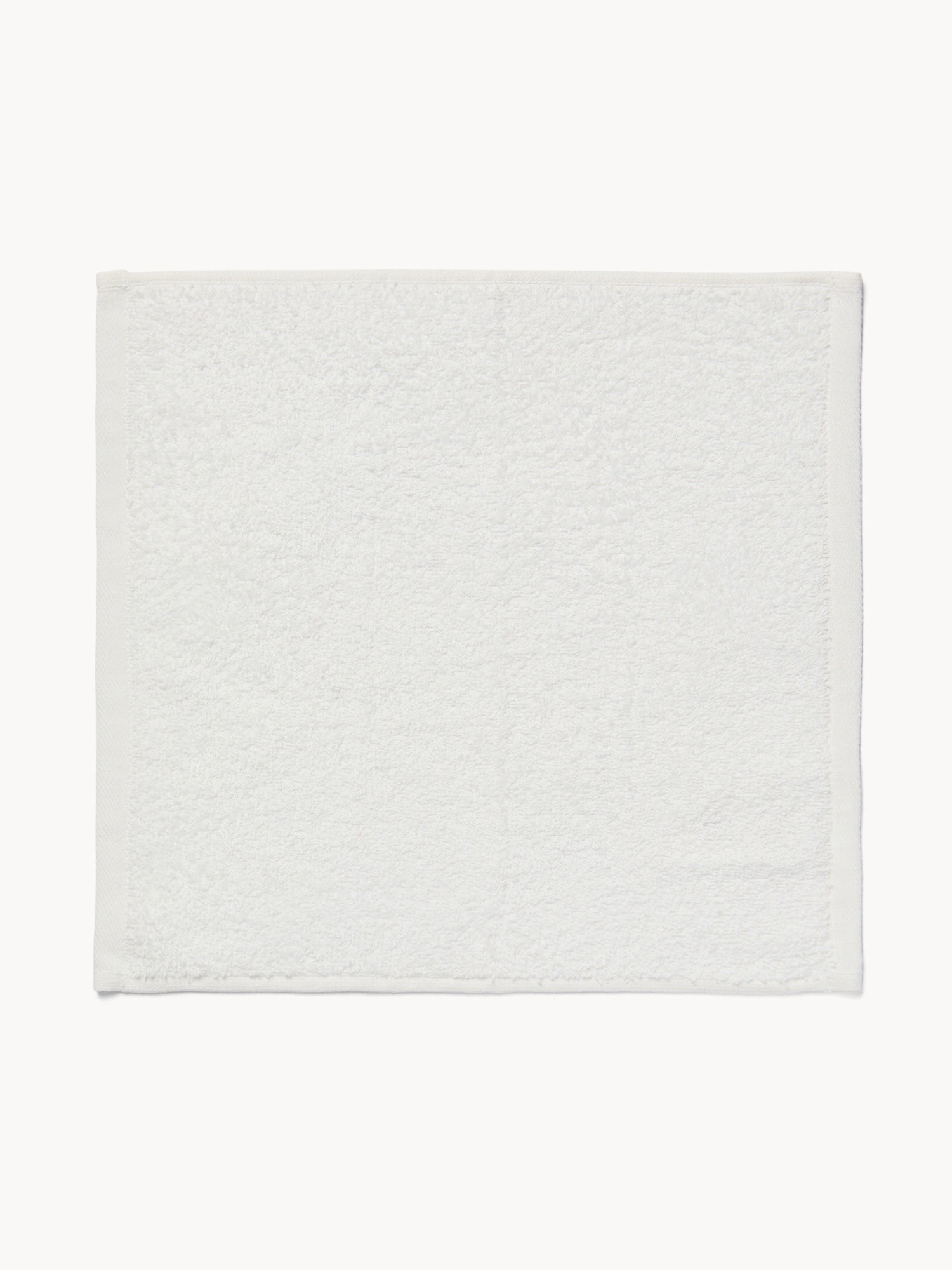 Cestino in feltro con 4 lavette tinta unita, Bianco, large image number 2