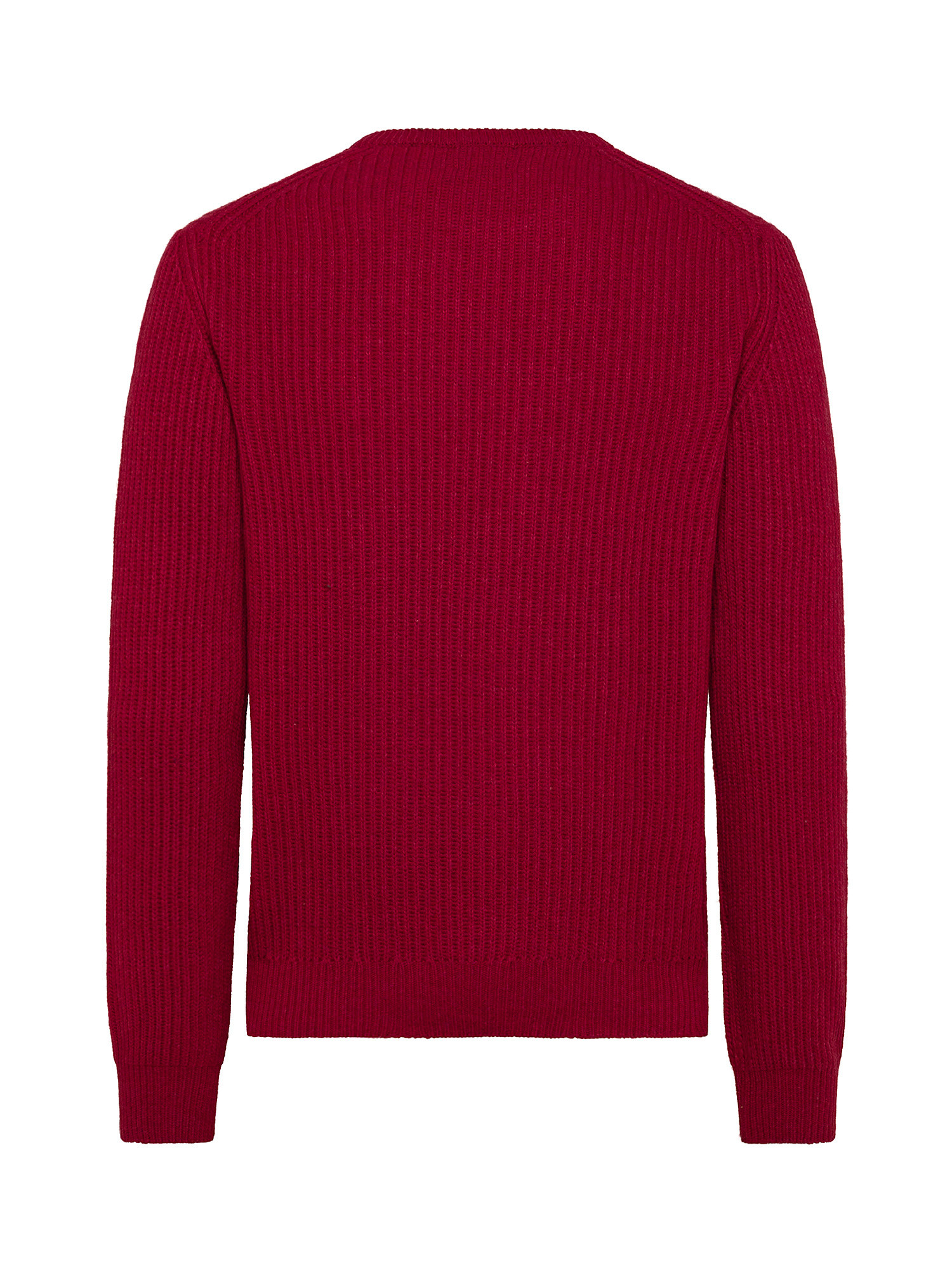 Crewneck sweater with noble fibers, Red, large image number 1