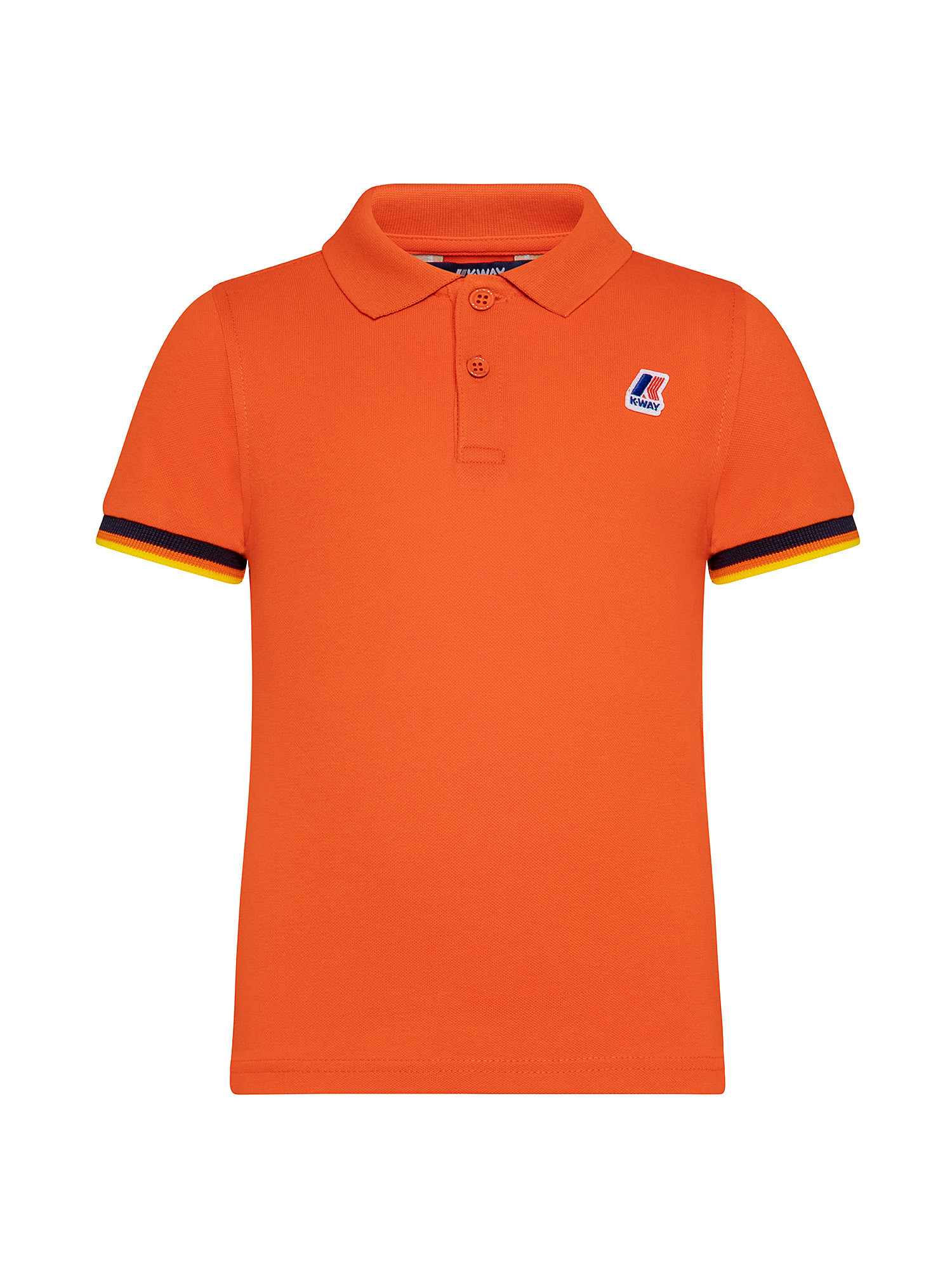 Slim fit kid's polo shirt, Orange, large image number 0