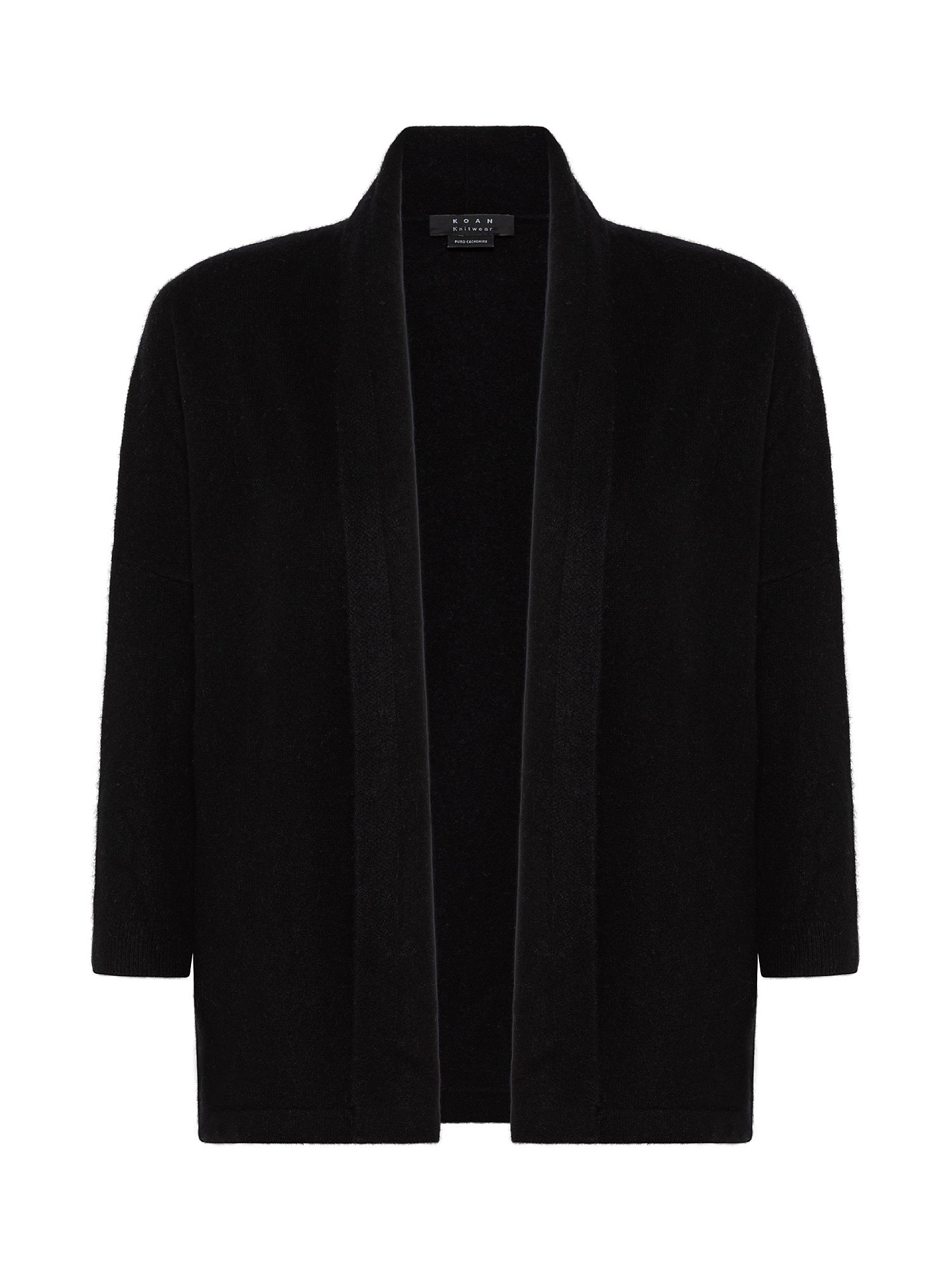 Cashmere cardigan, Black, large image number 0