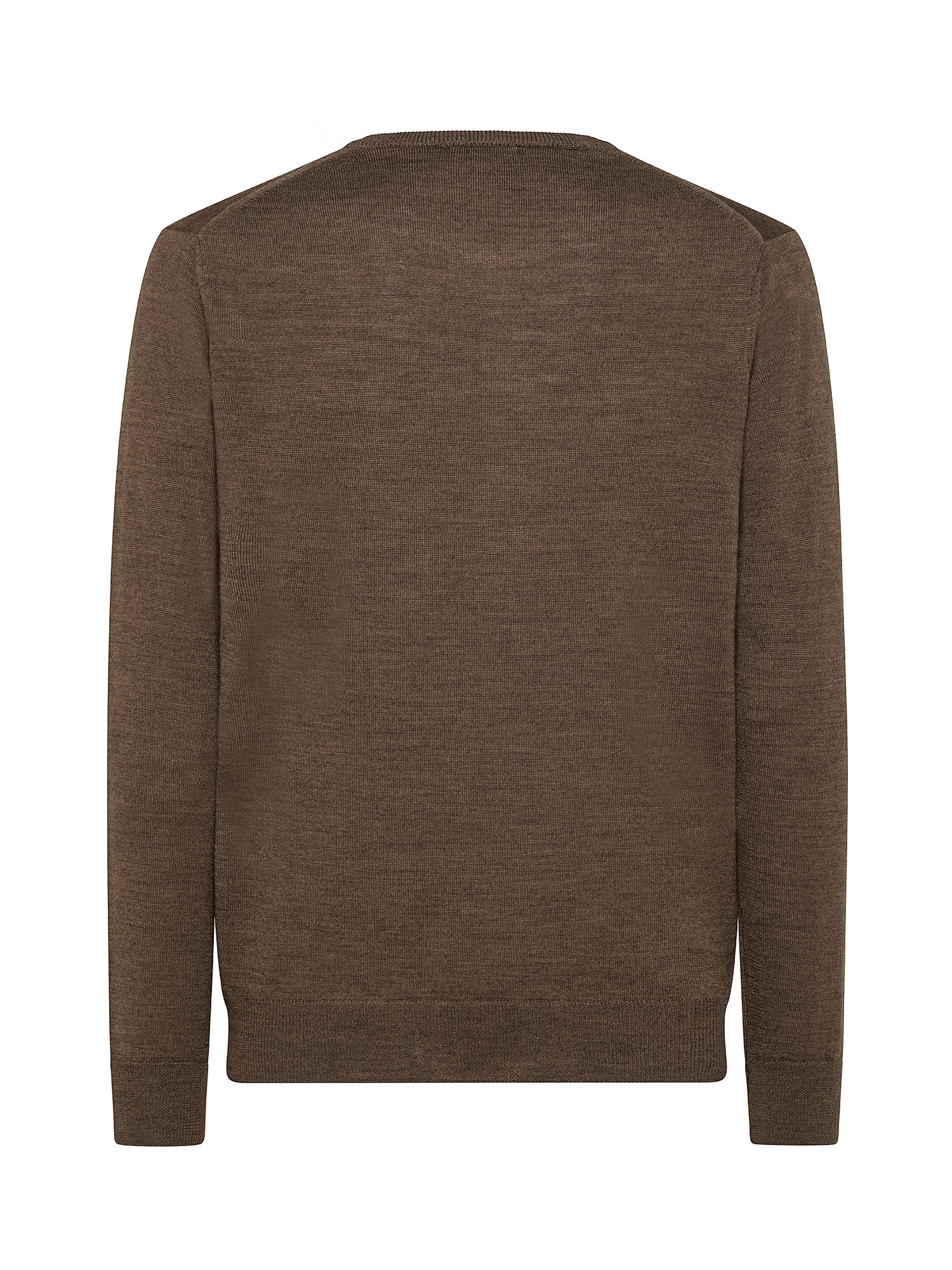 Merino Blend crewneck sweater - Machine washable, Hazelnut Brown, large image number 1