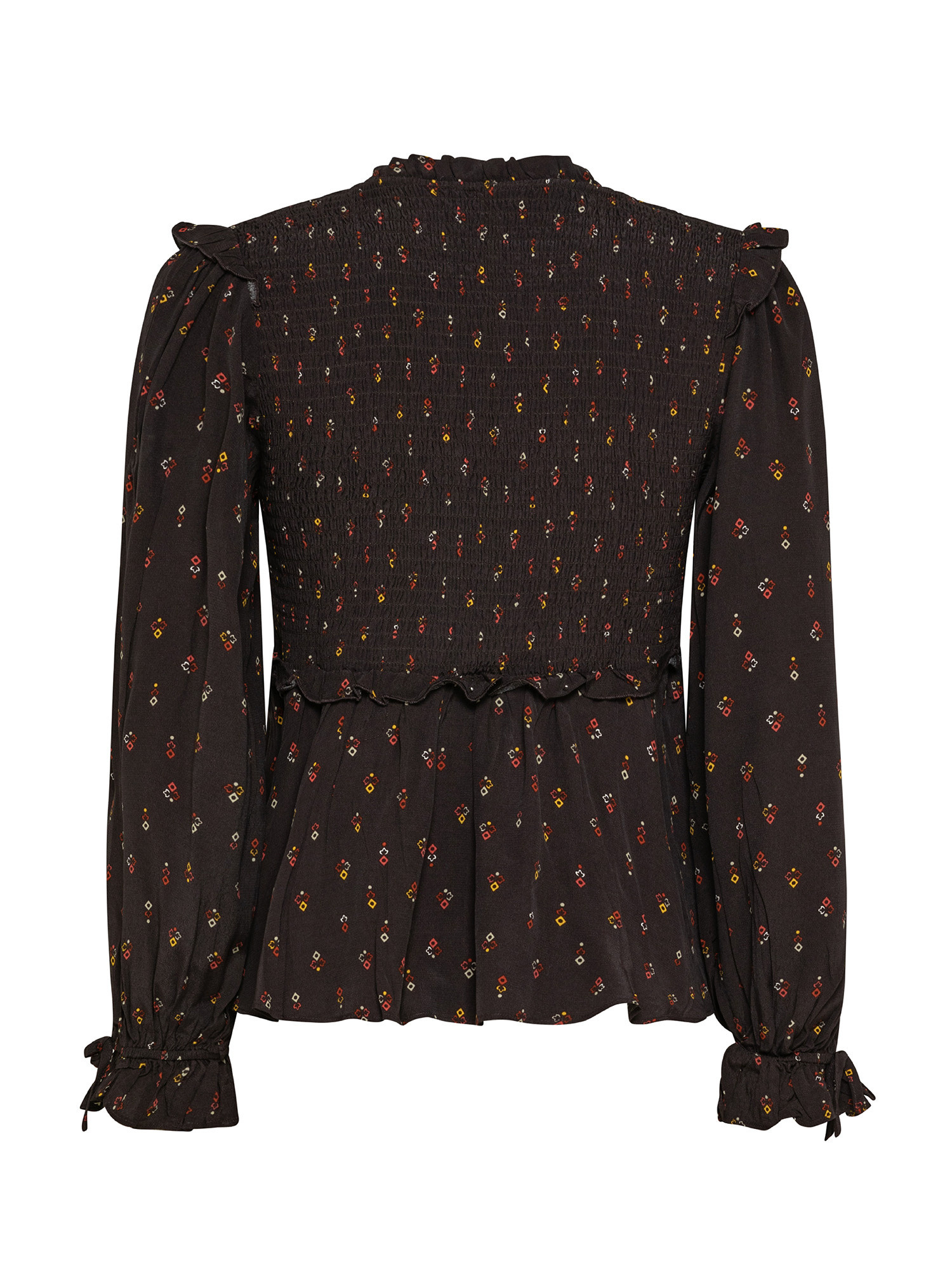 Nany honeycomb blouse, Brown, large image number 1