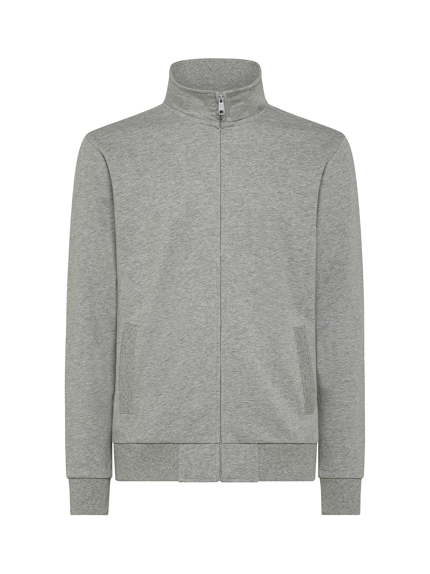 Sweatshirt with zip, Light Grey, large image number 0