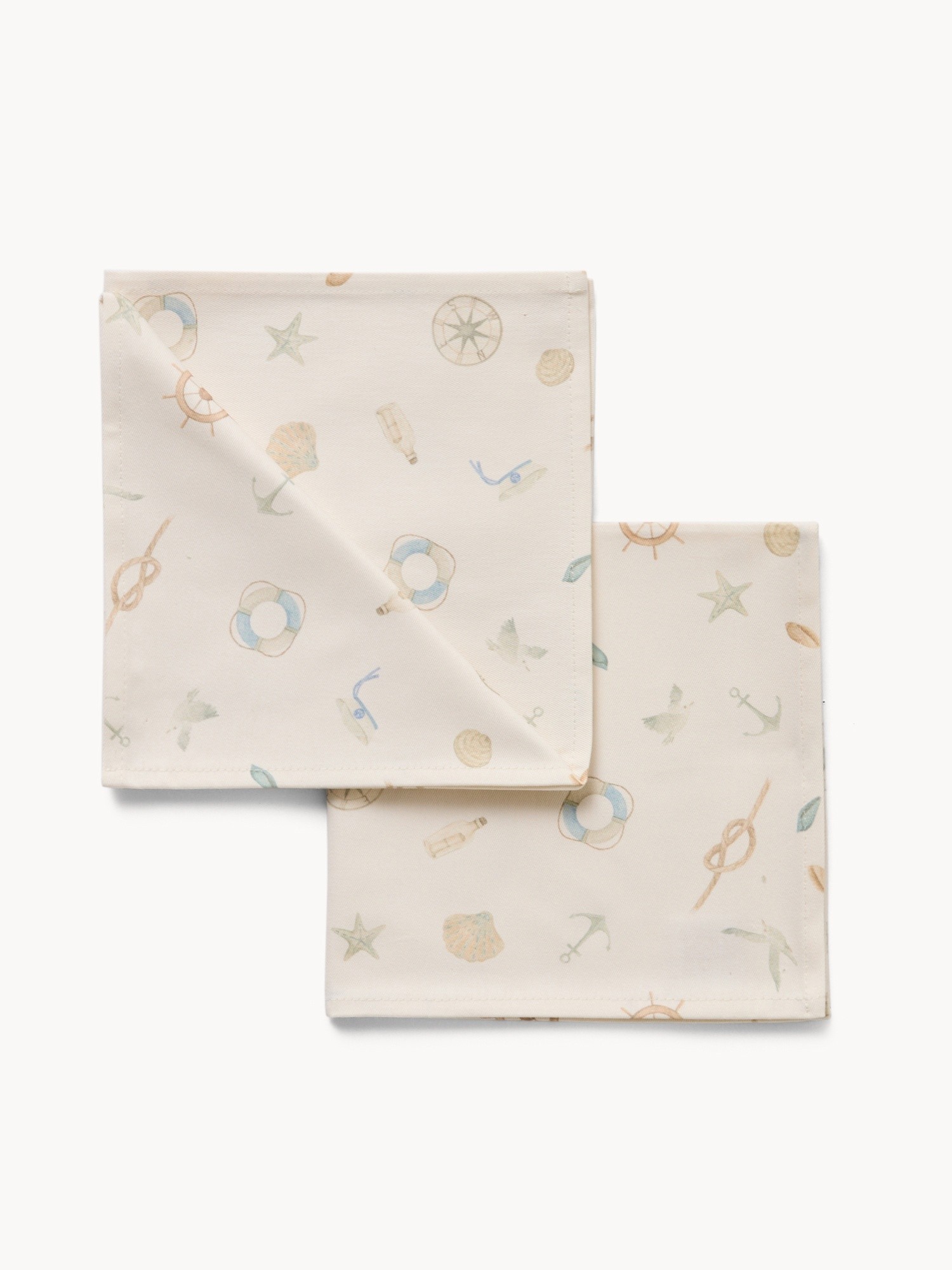 Set 2 tovaglioli in drill di cotone Faro by Tessiture Randi, Multicolor, large image number 0