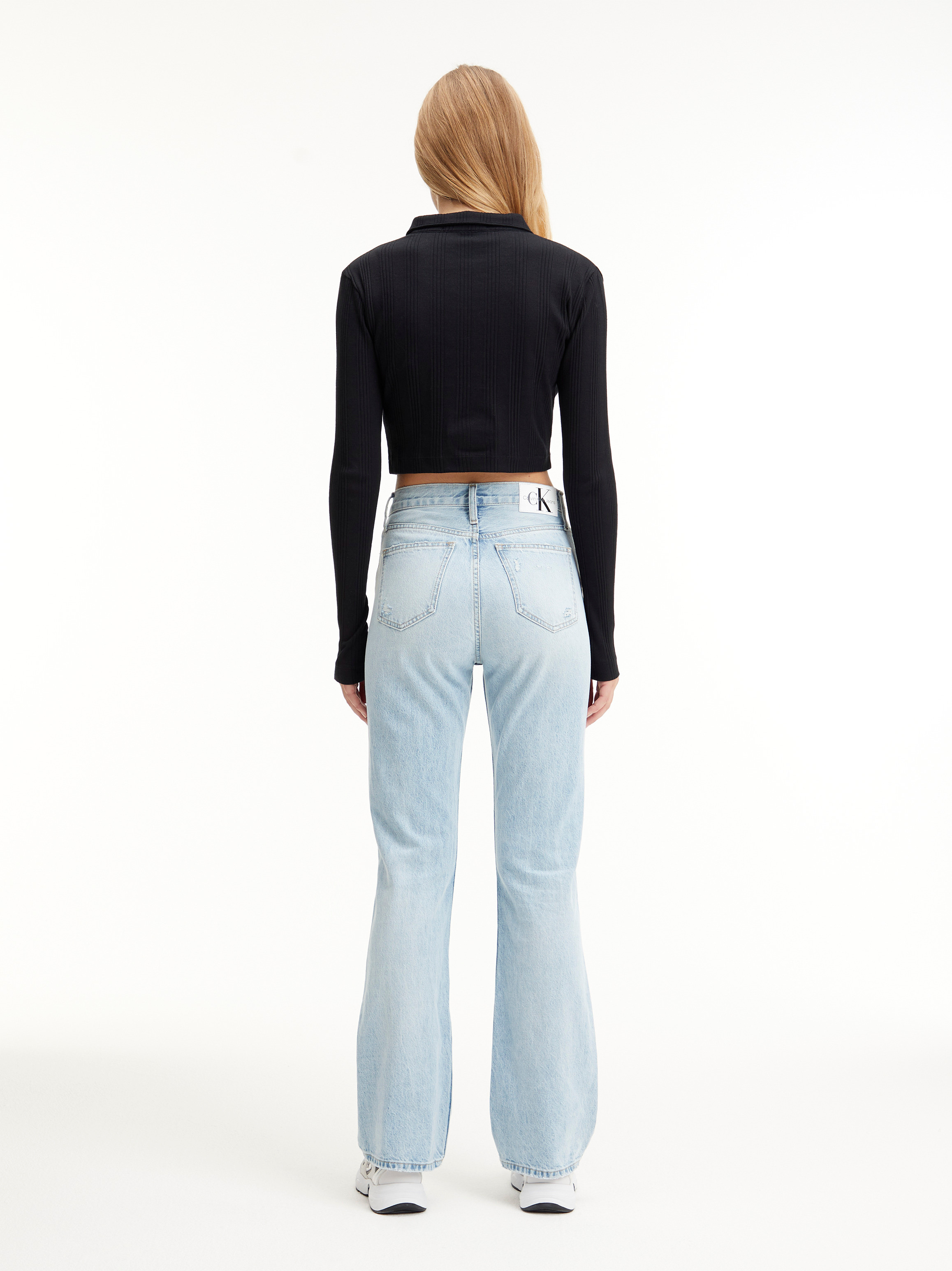 Calvin Klein Jeans -Five-pocket bootcut jeans, Light Blue, large image number 4
