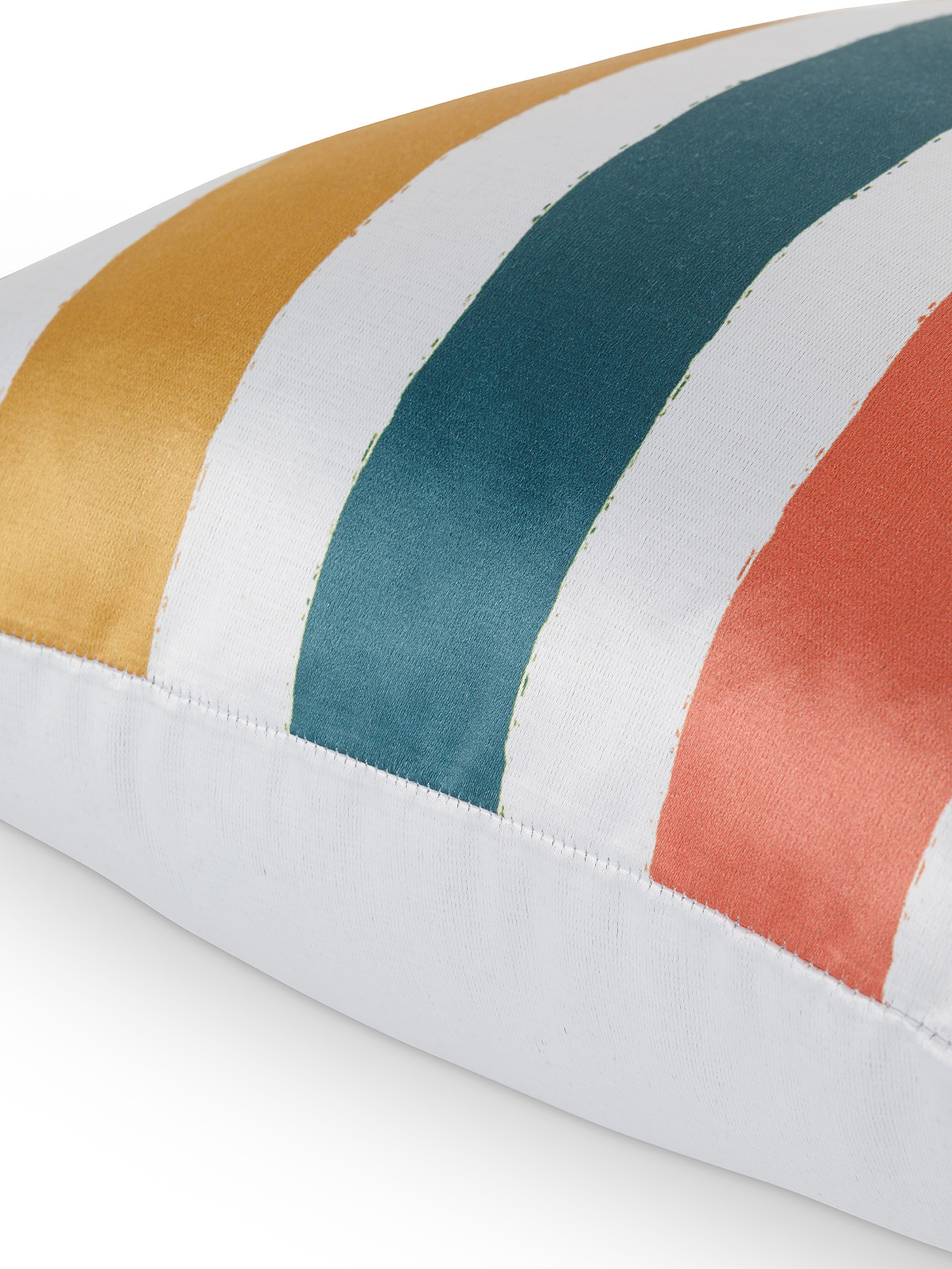 Striped satin effect cushion 35x55cm, Multicolor, large image number 2