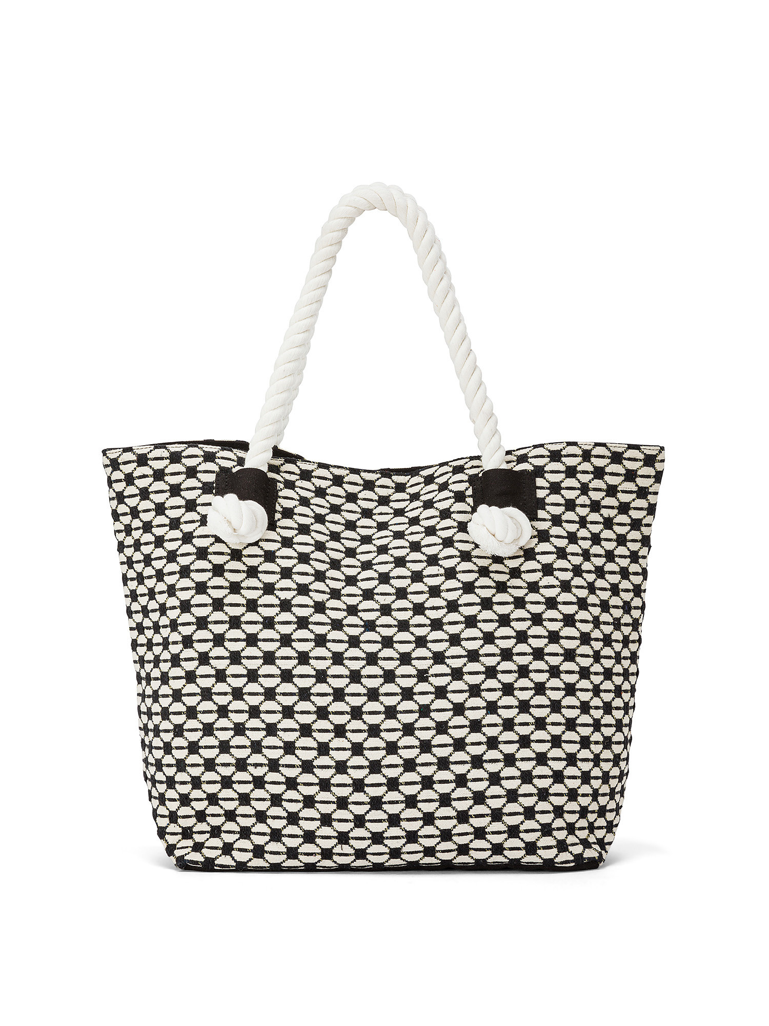 Koan - Shopping bag in jacquard fabric, White, large image number 0