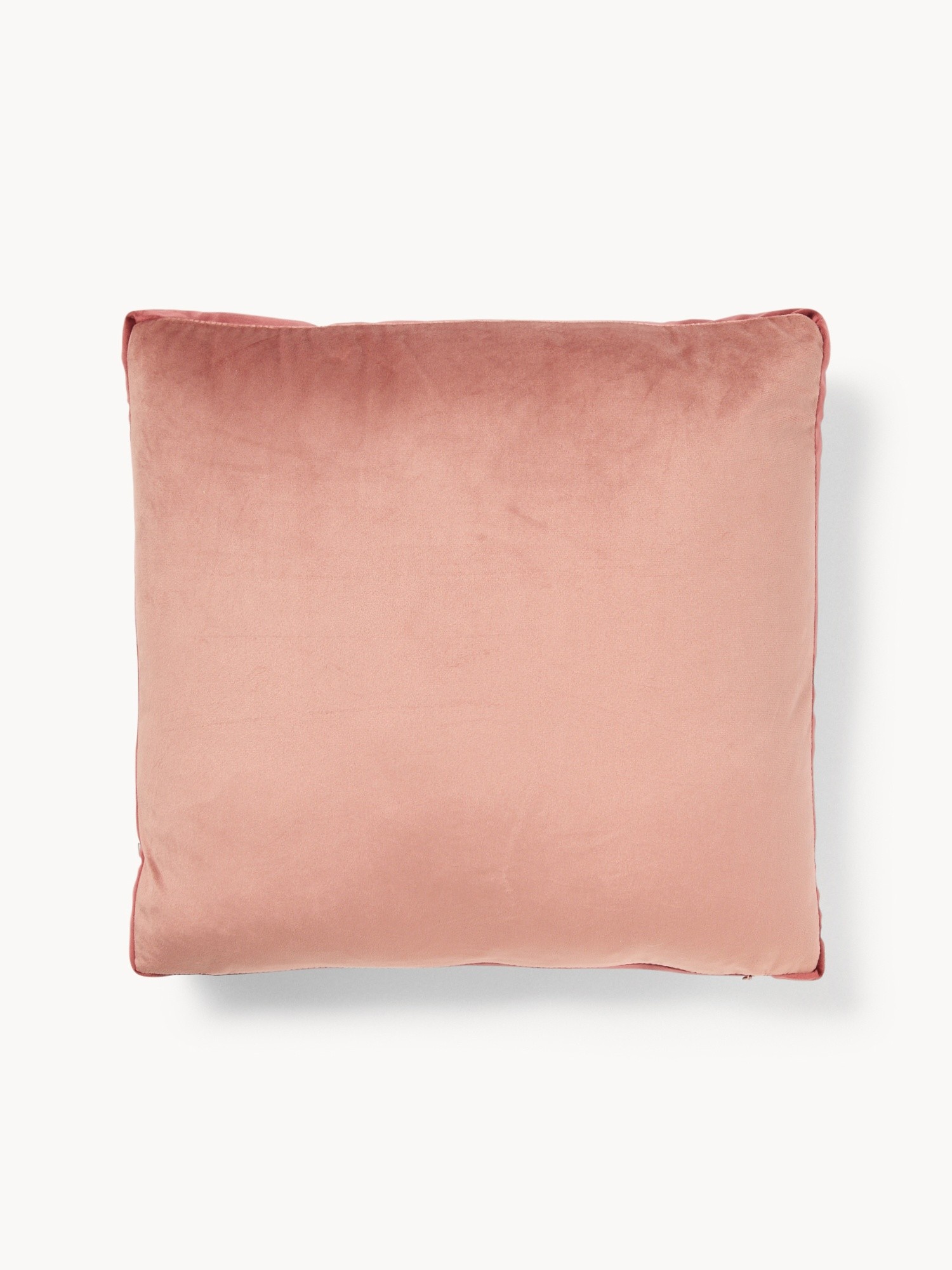 Cuscino in velluto con fascia bicolor - Prezzo di lancio, Rosa, large image number 1