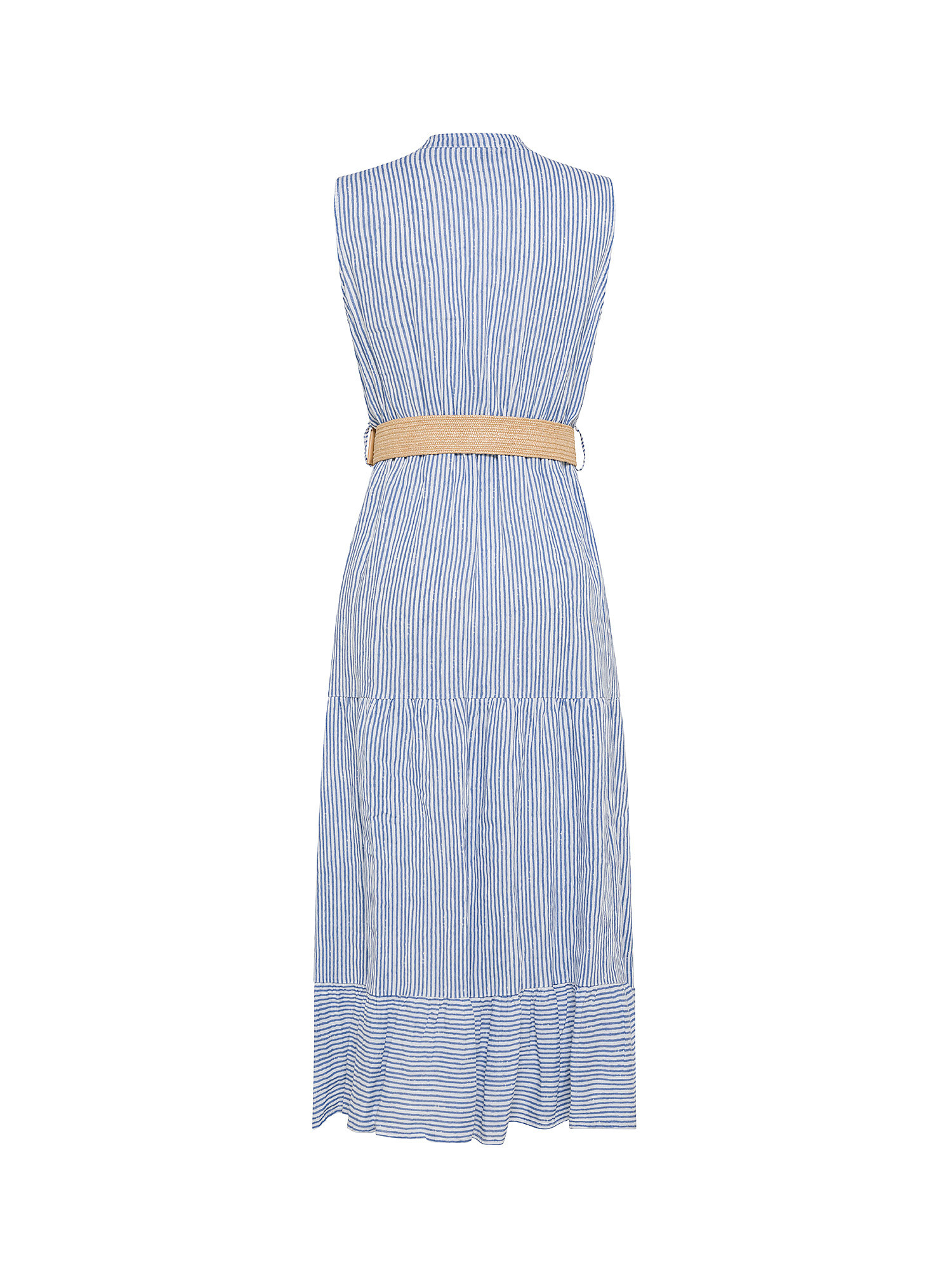 Koan - Long striped linen dress, Light Blue, large image number 1