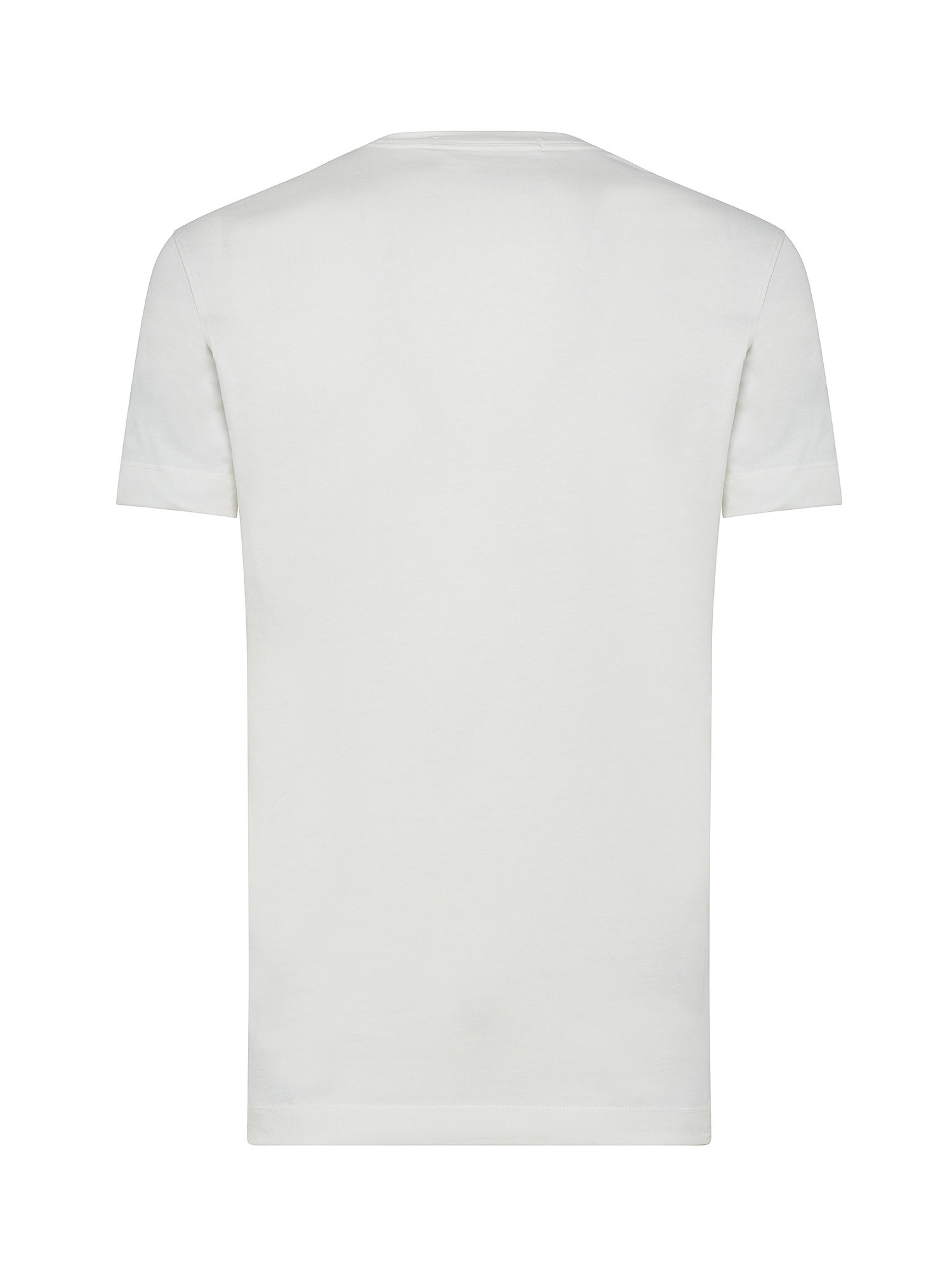 Calvin Klein Jeans - T-shirt slim fit in cotone con logo, Bianco, large image number 1