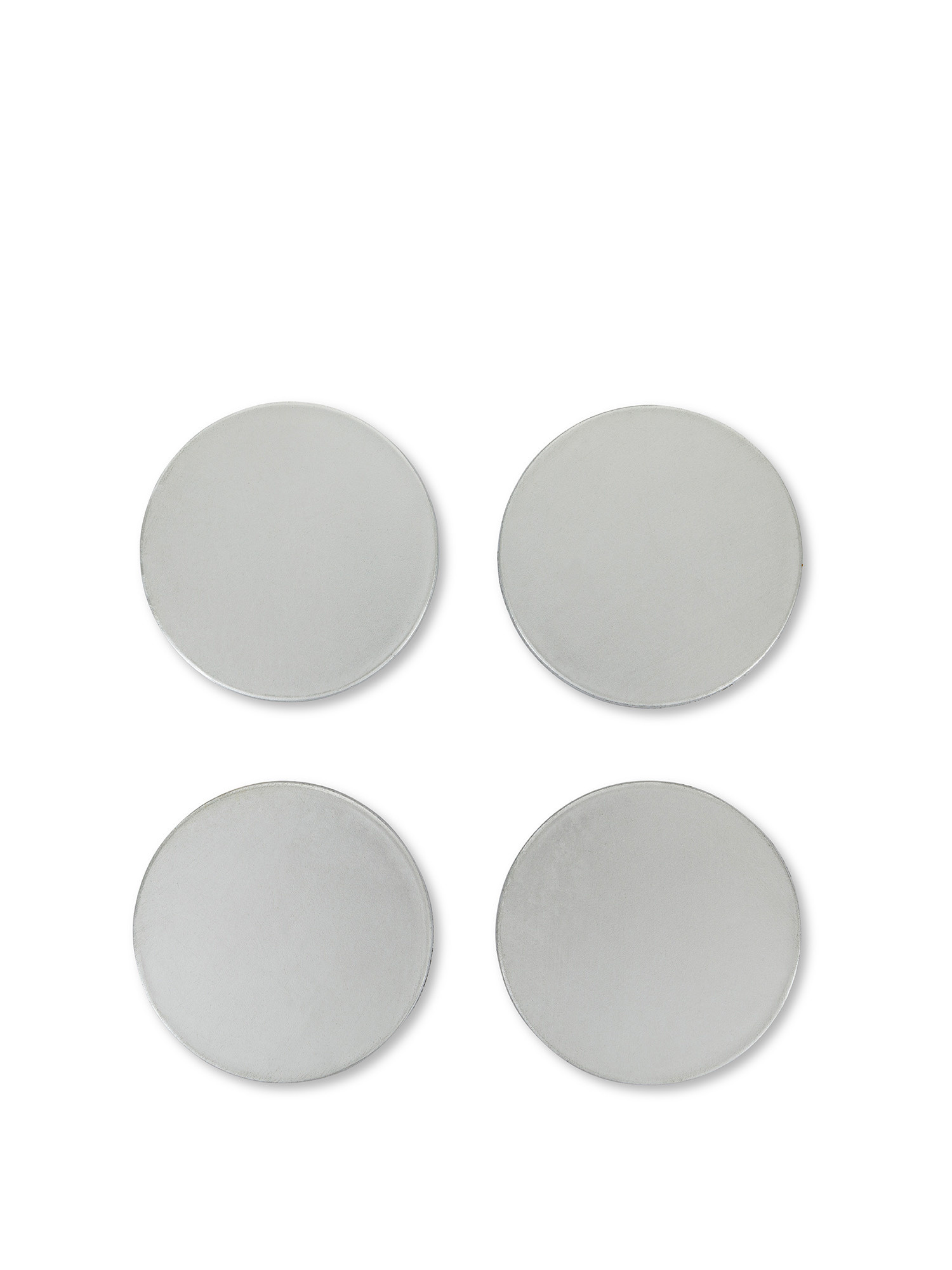 Set of 4 plastic coasters, Silver Grey, large image number 0