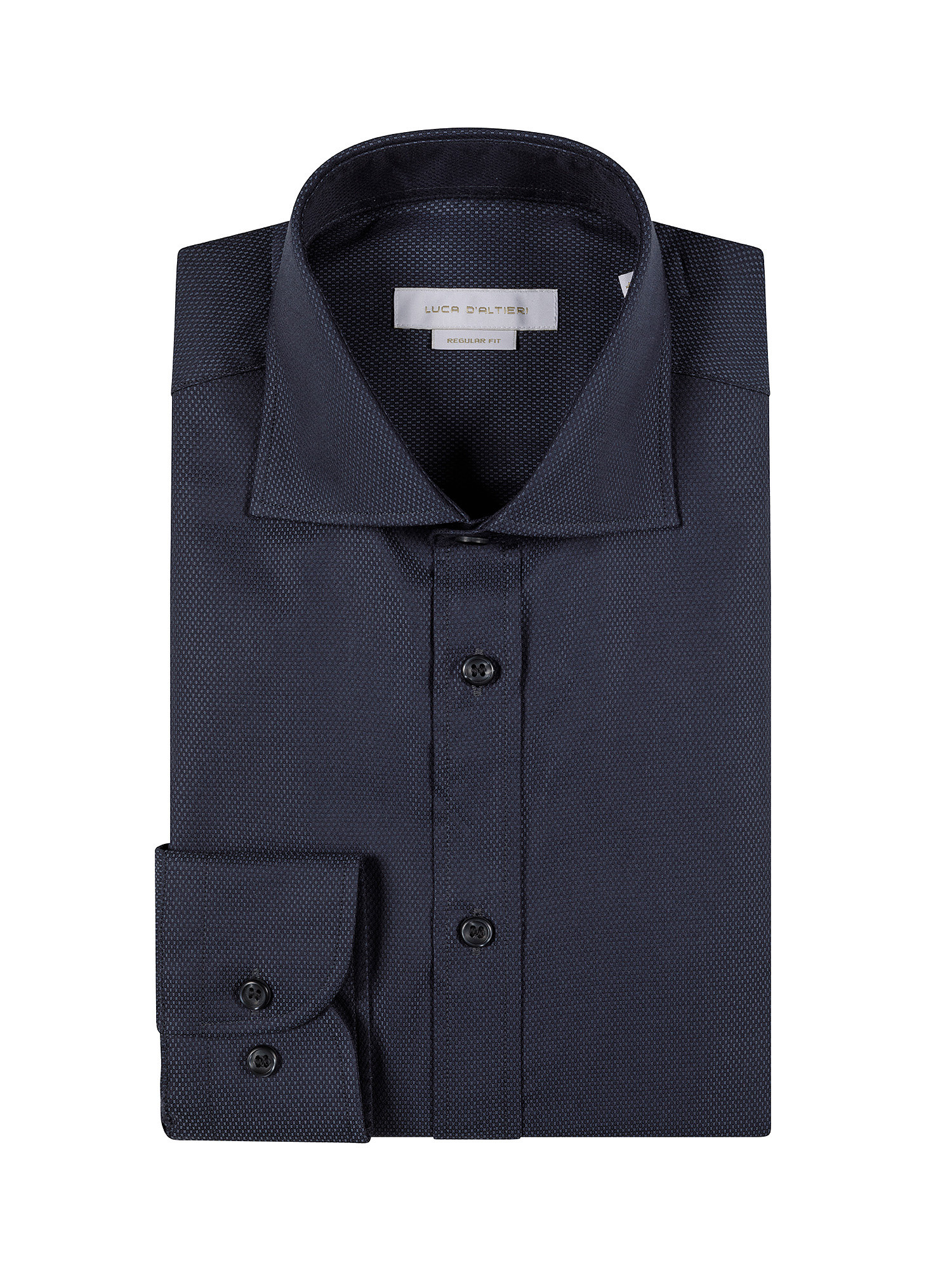 Camicia regular fit cotone armaturato, Blu, large image number 2