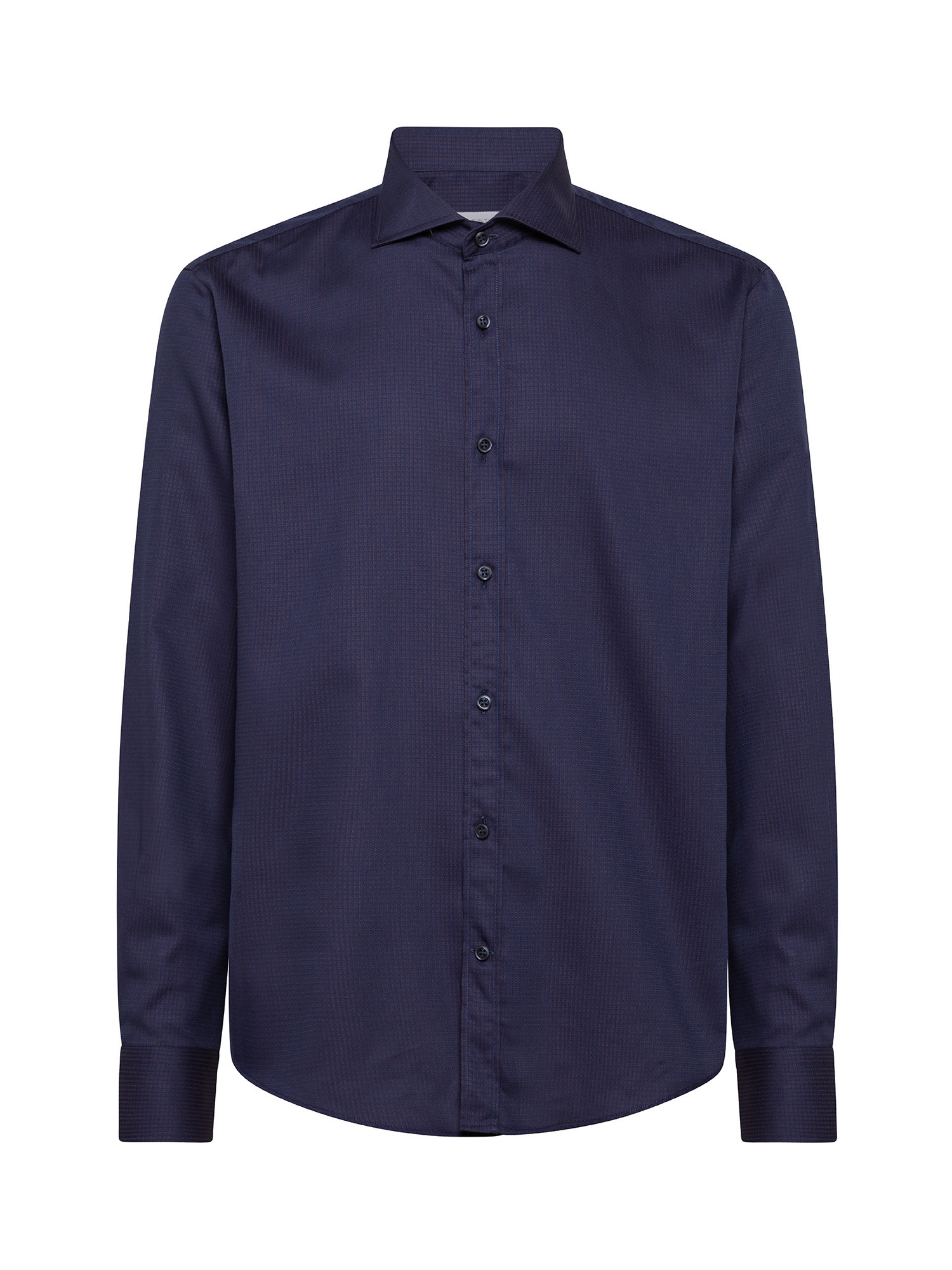Luca D'Altieri - Tailor fit shirt in pure cotton, Blue 2, large image number 1