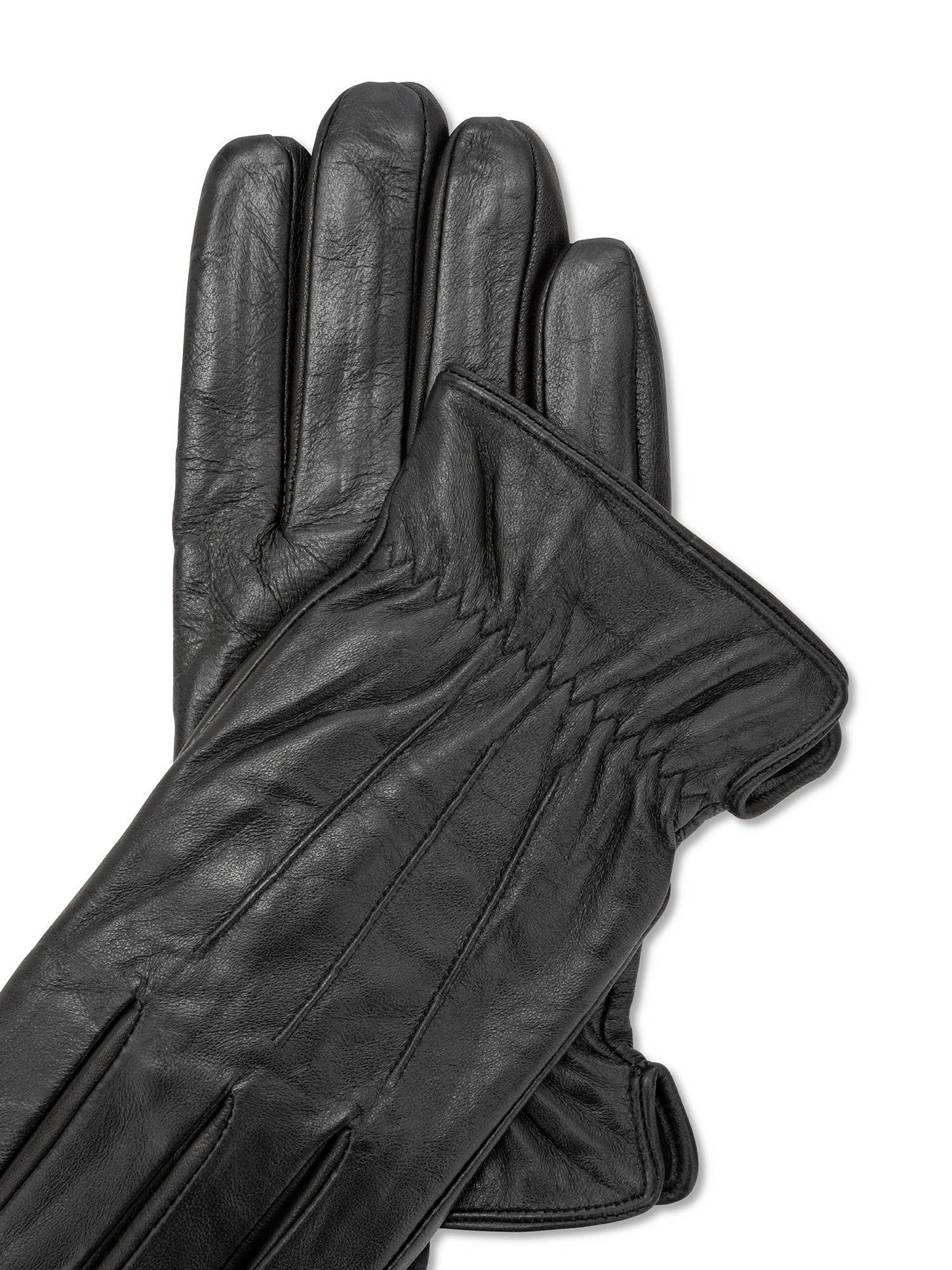Luca D'Altieri - Genuine leather gloves, Black, large image number 1