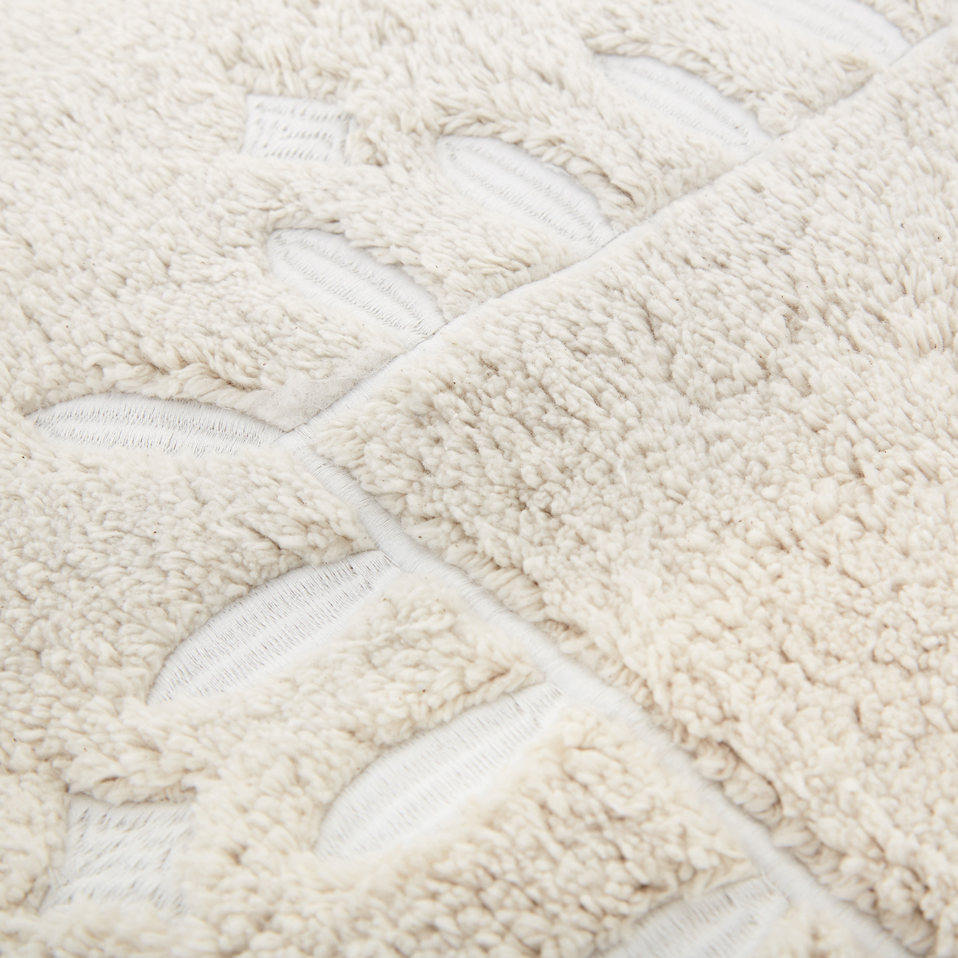 Pure cotton bath mat, Beige, large image number 1