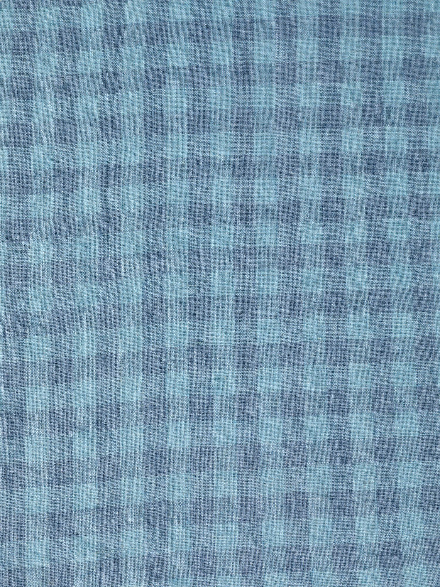 100% linen tablecloth with vichy motif, Light Blue, large image number 4