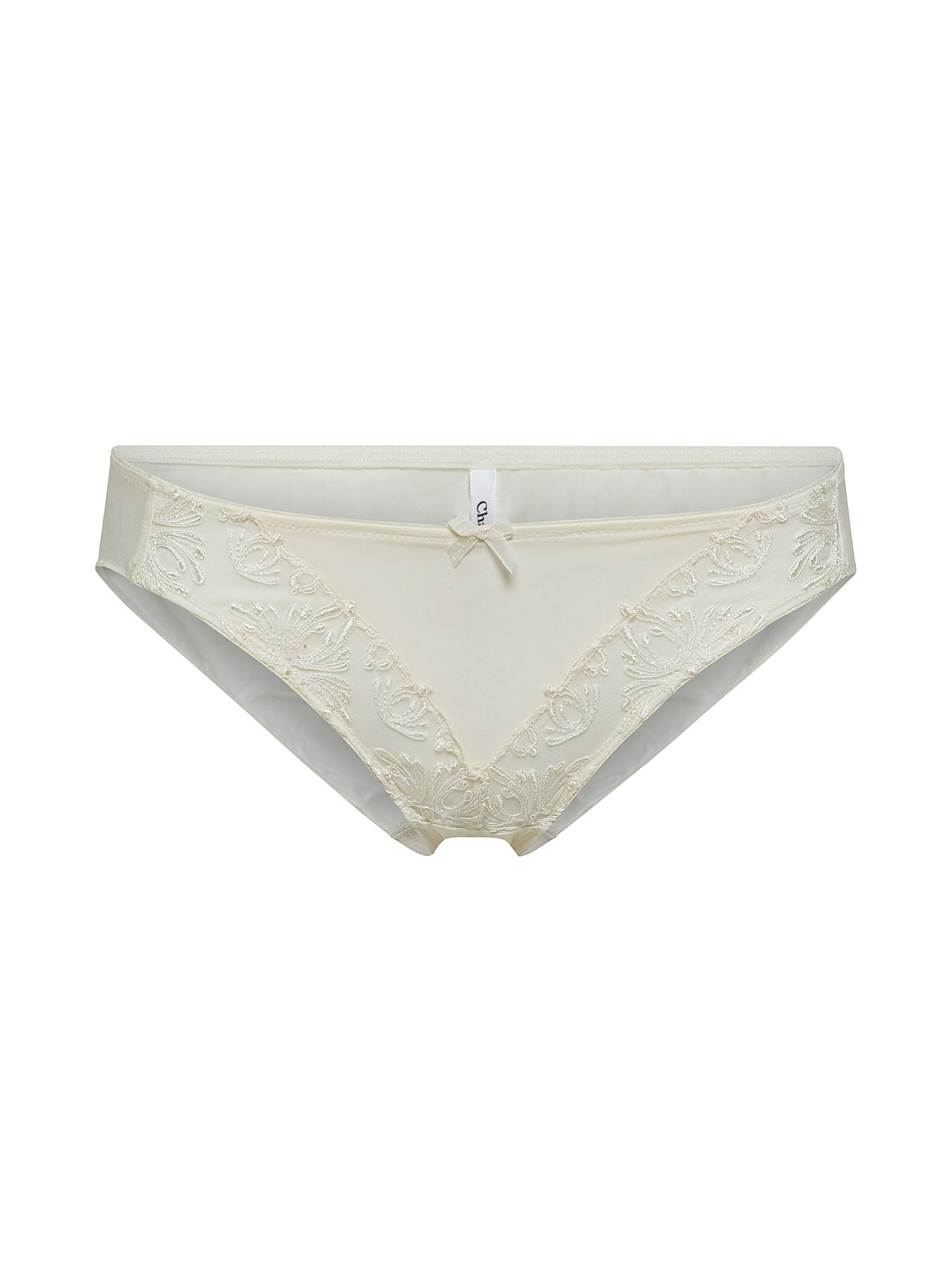 Briefs with embroidery, White Ivory, large image number 0