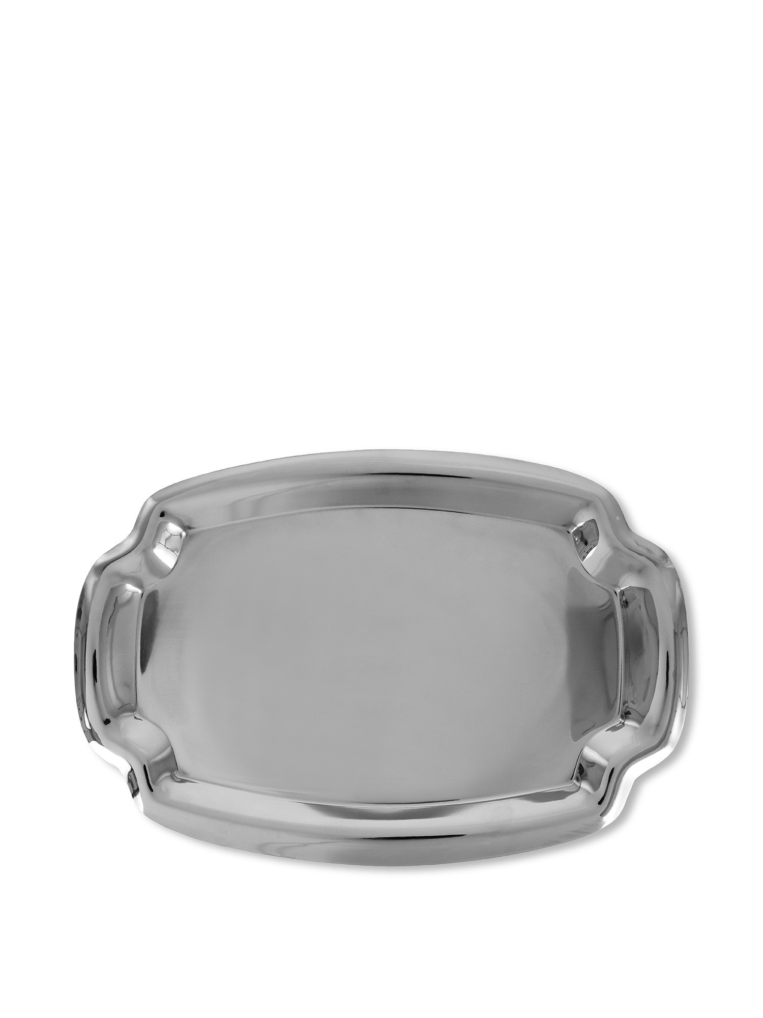 Vassoio rettangolare in acciaio, Grigio argento, large image number 0