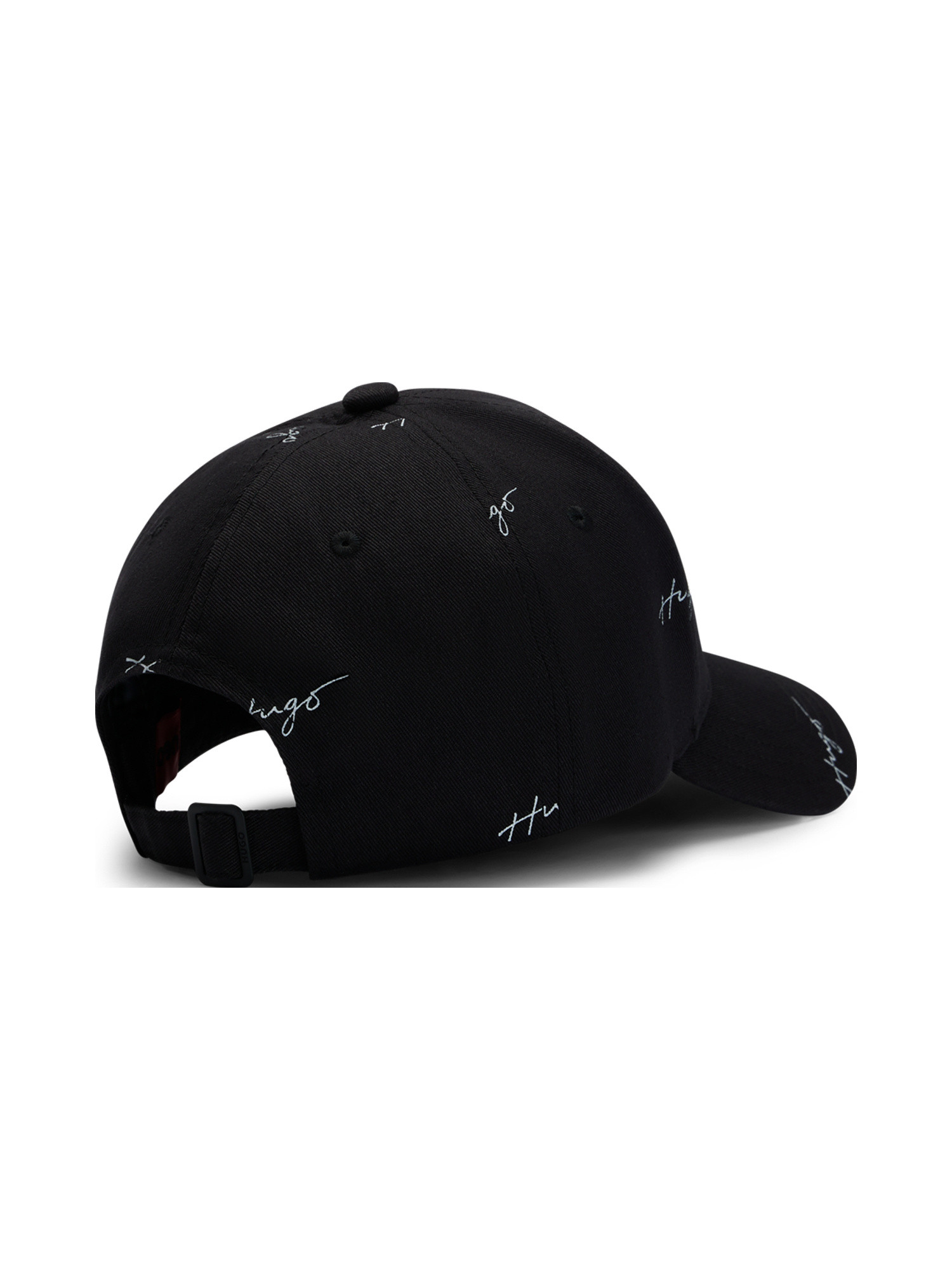 Hugo - Baseball cap with all over logo, Black, large image number 1